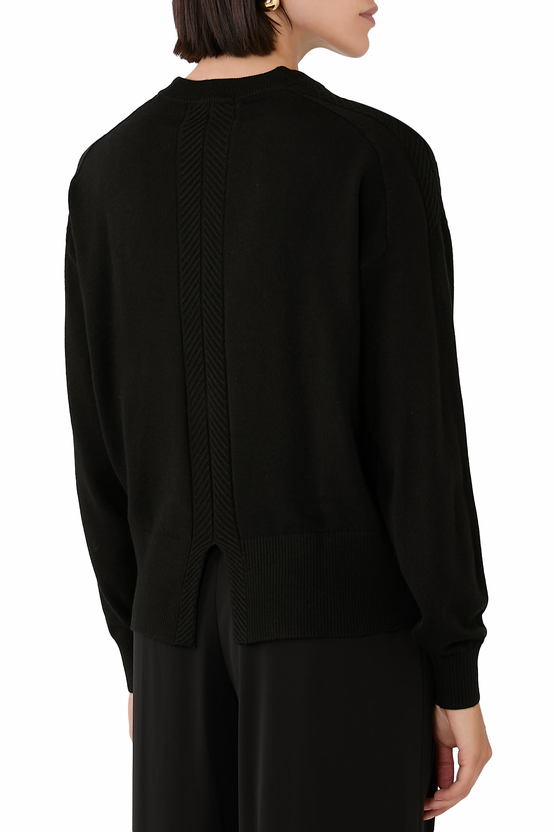 كنزة سالين دي جيرو بتصميم سترة بياقة ضيقة