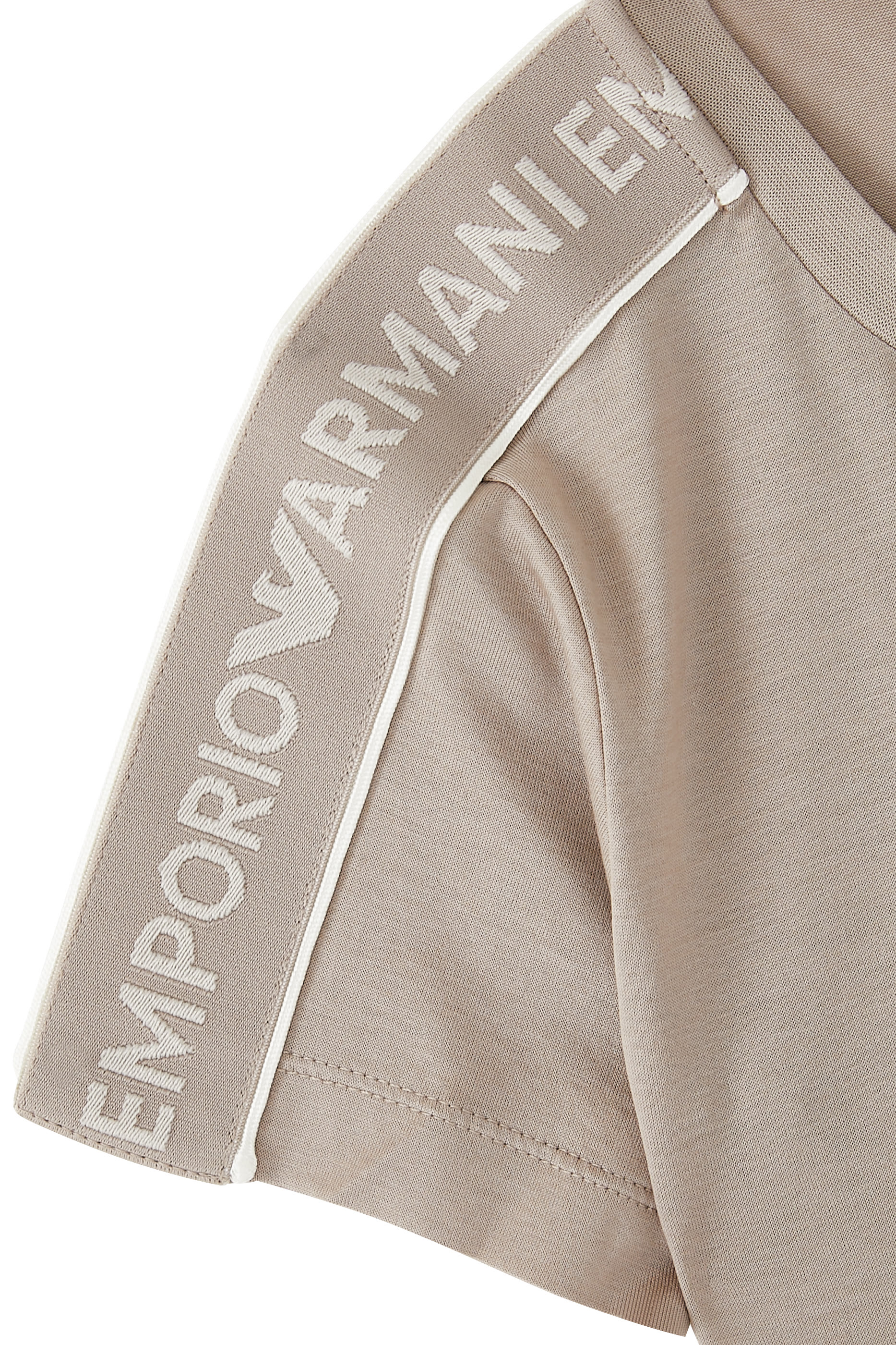 تيشيت بشريط بشعار الماركة للأطفال