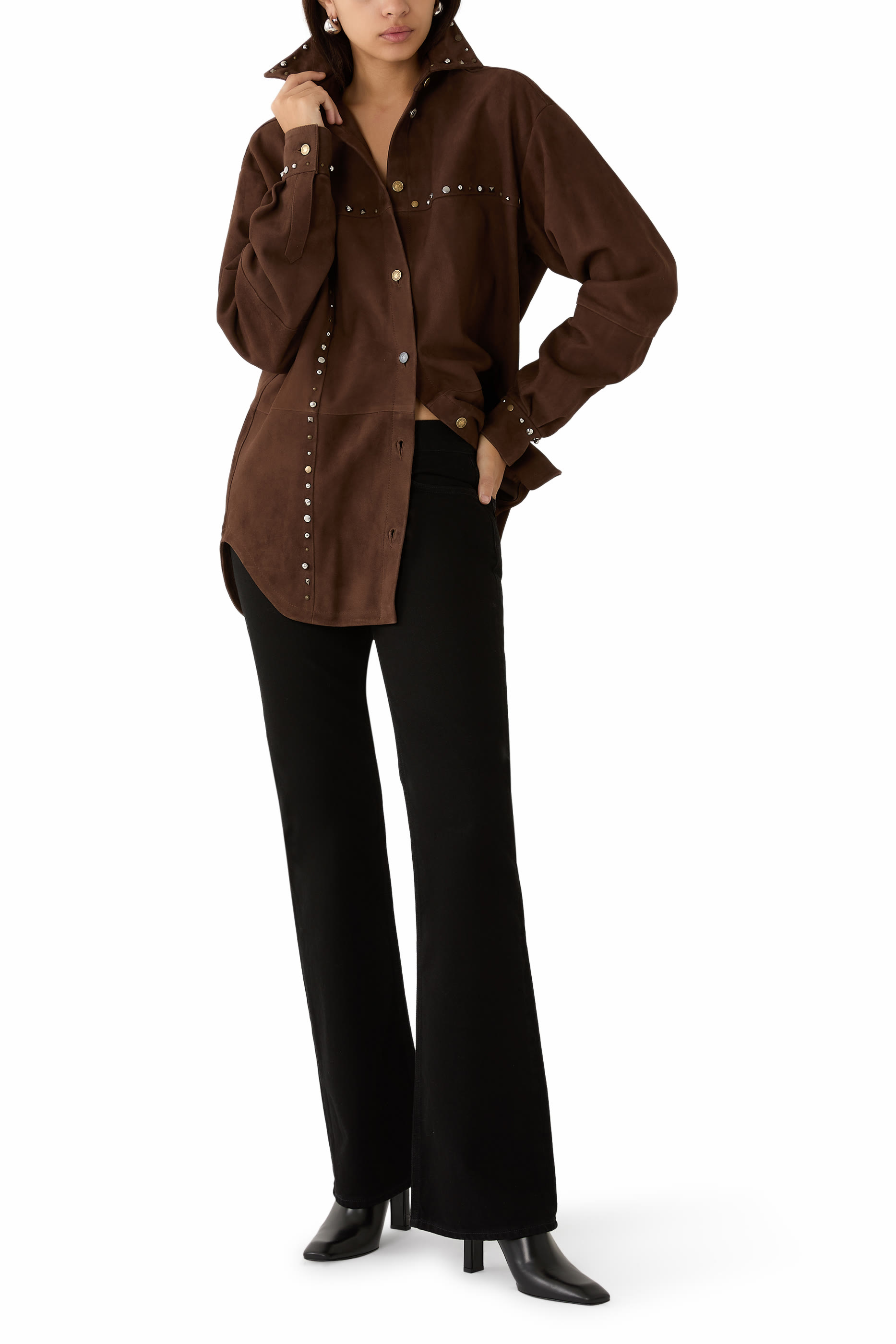 قميص مزين بحلي