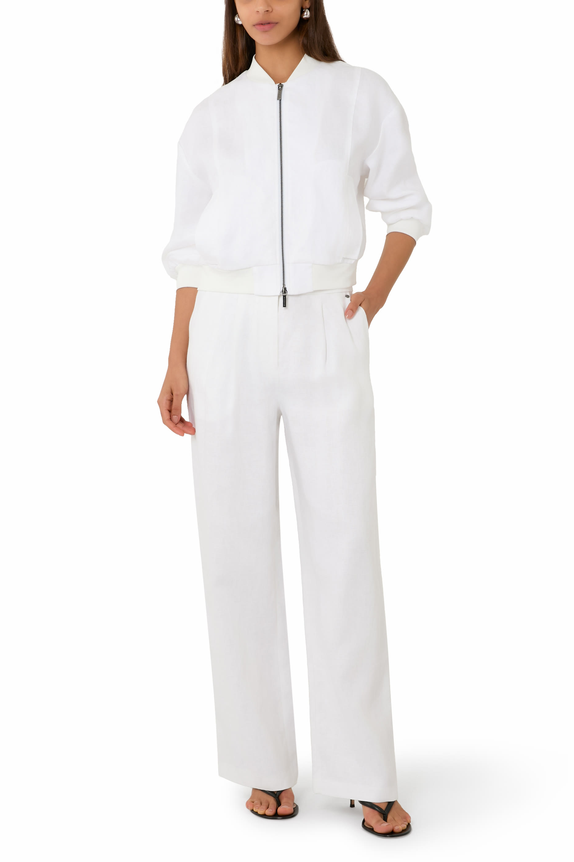 بنطال كاجوال كتان بوبلين