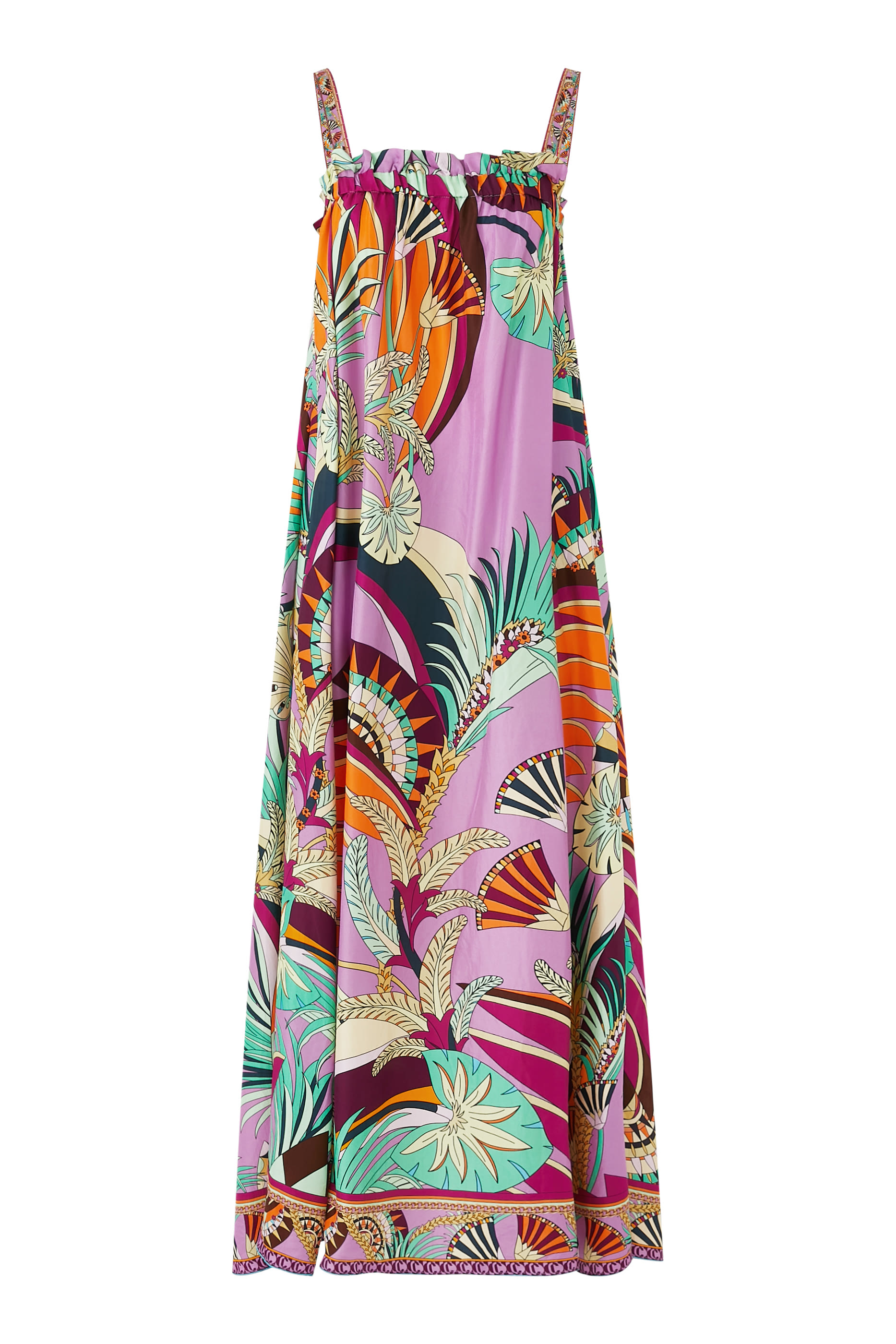 فستان صيفي بحمالات عريضة