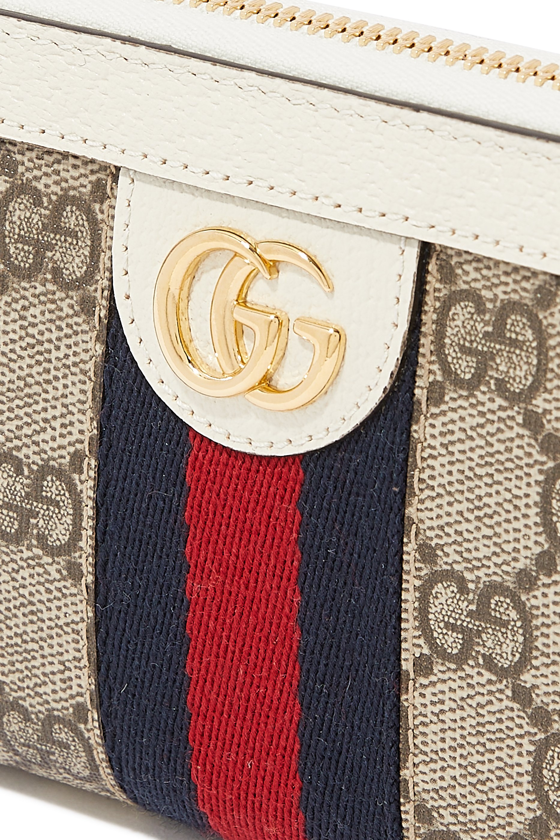 محفظة أوفيديا بسحّاب محيط وشريط منسوج