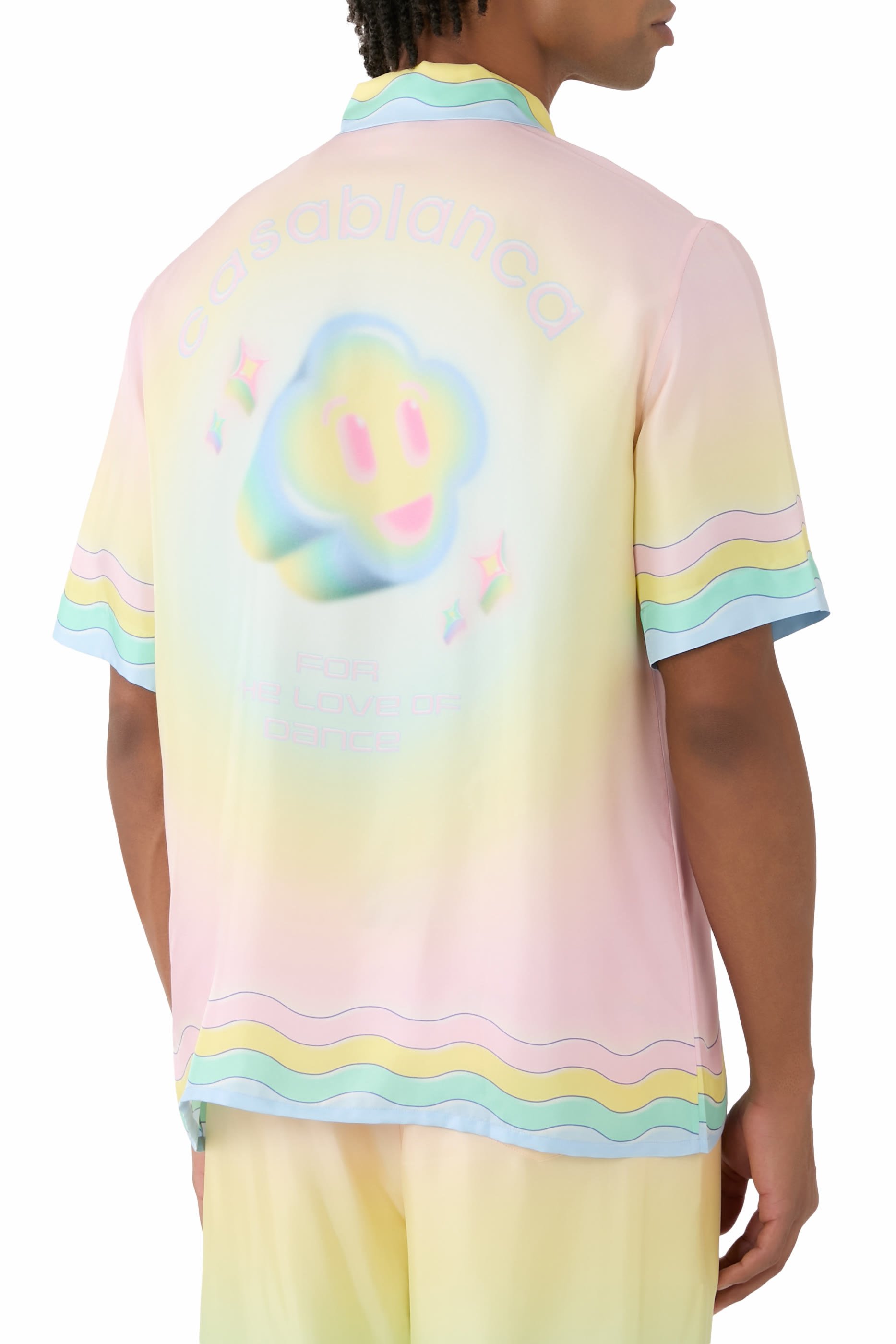 قميص بطبعة ذا لوف اوف دانس حرير