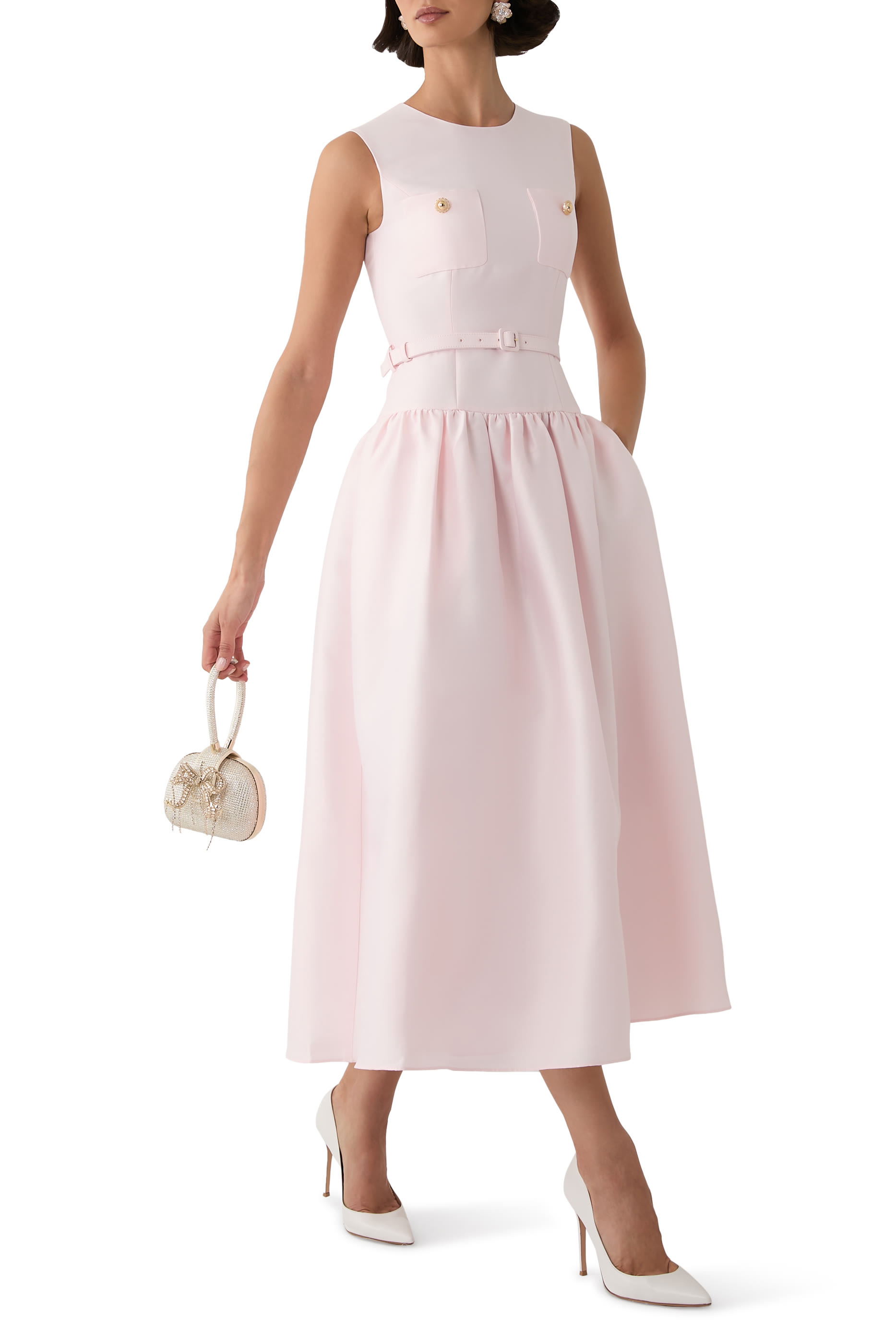 فستان متوسط الطول تفتا