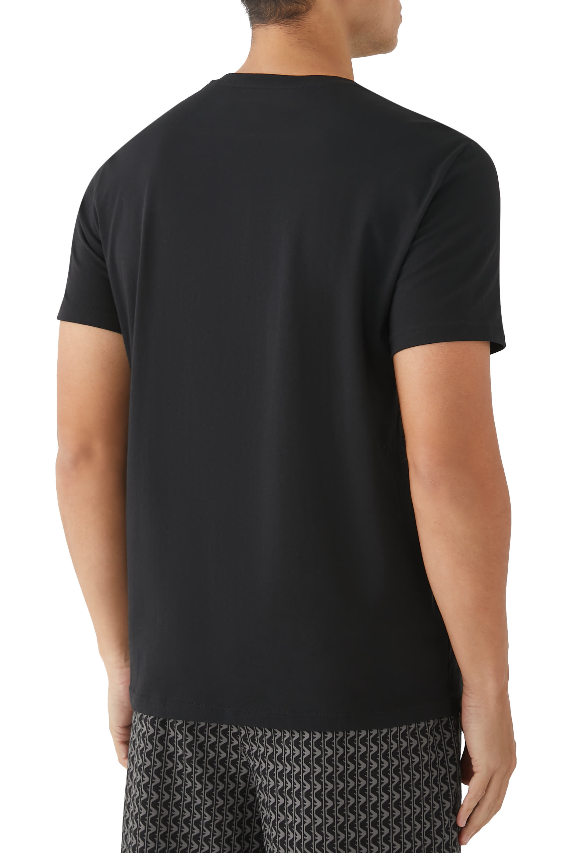 طقم تيشيرت بياقة ضيقة، قطعتين