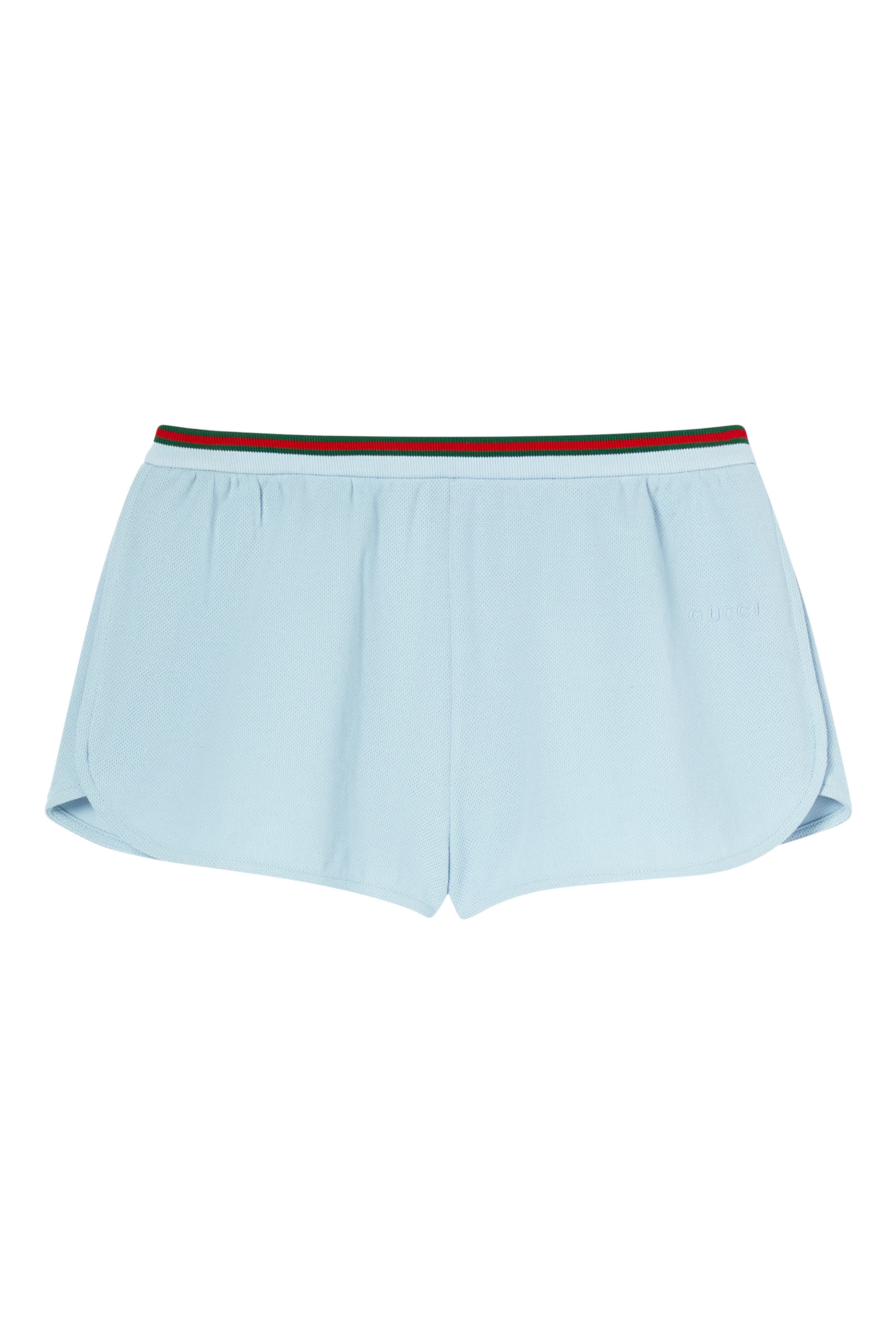 شورت مزين بشريط ويب قطن بيكيه