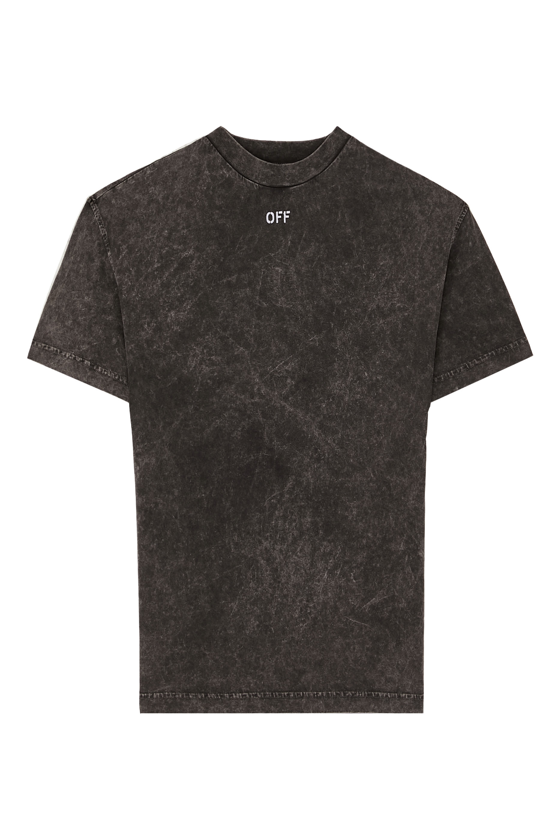 تيشيرت بقصة عادية ونقشة رخامية