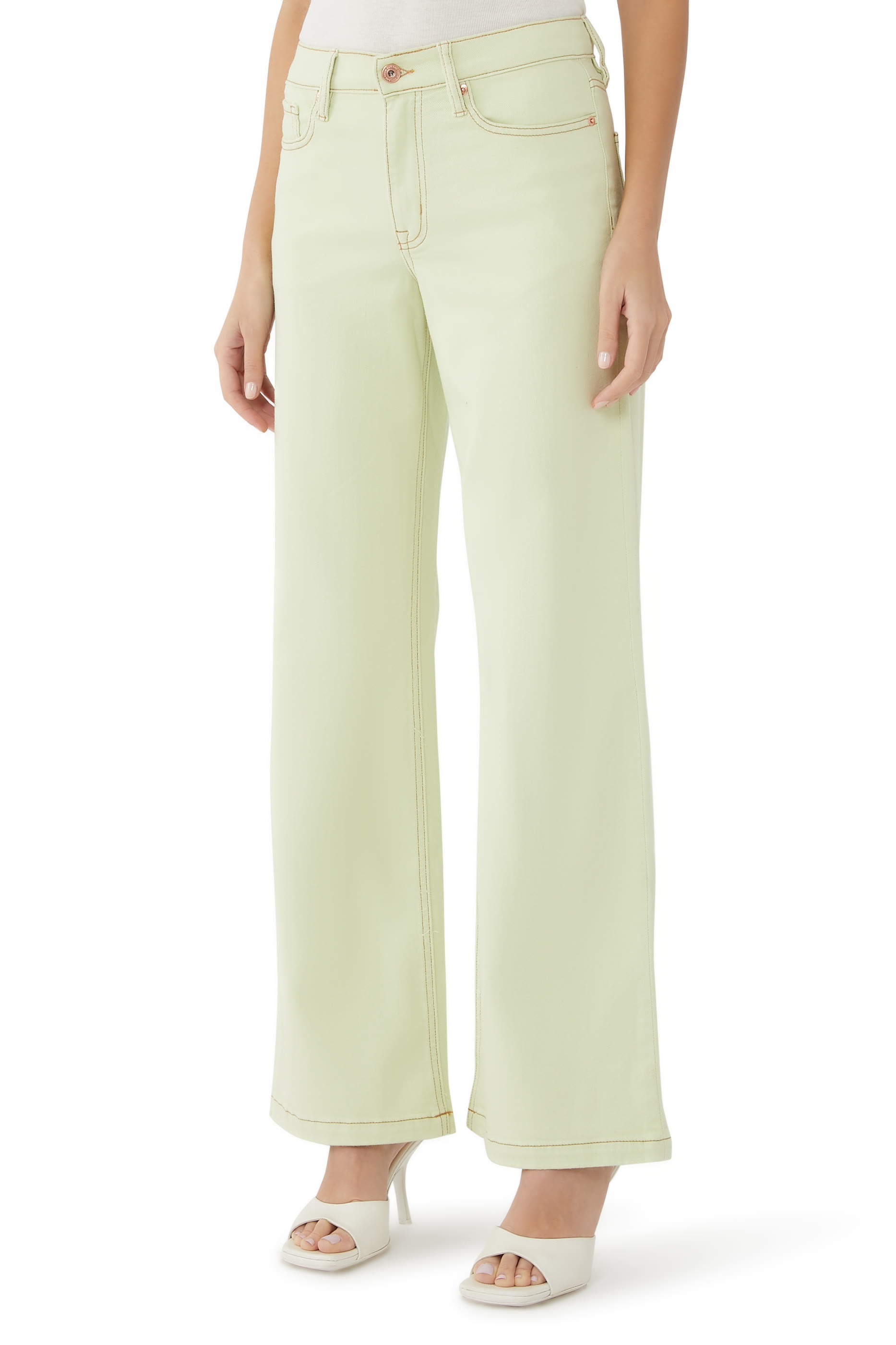 بنطال جينز ميا بقصة ساق واسعة