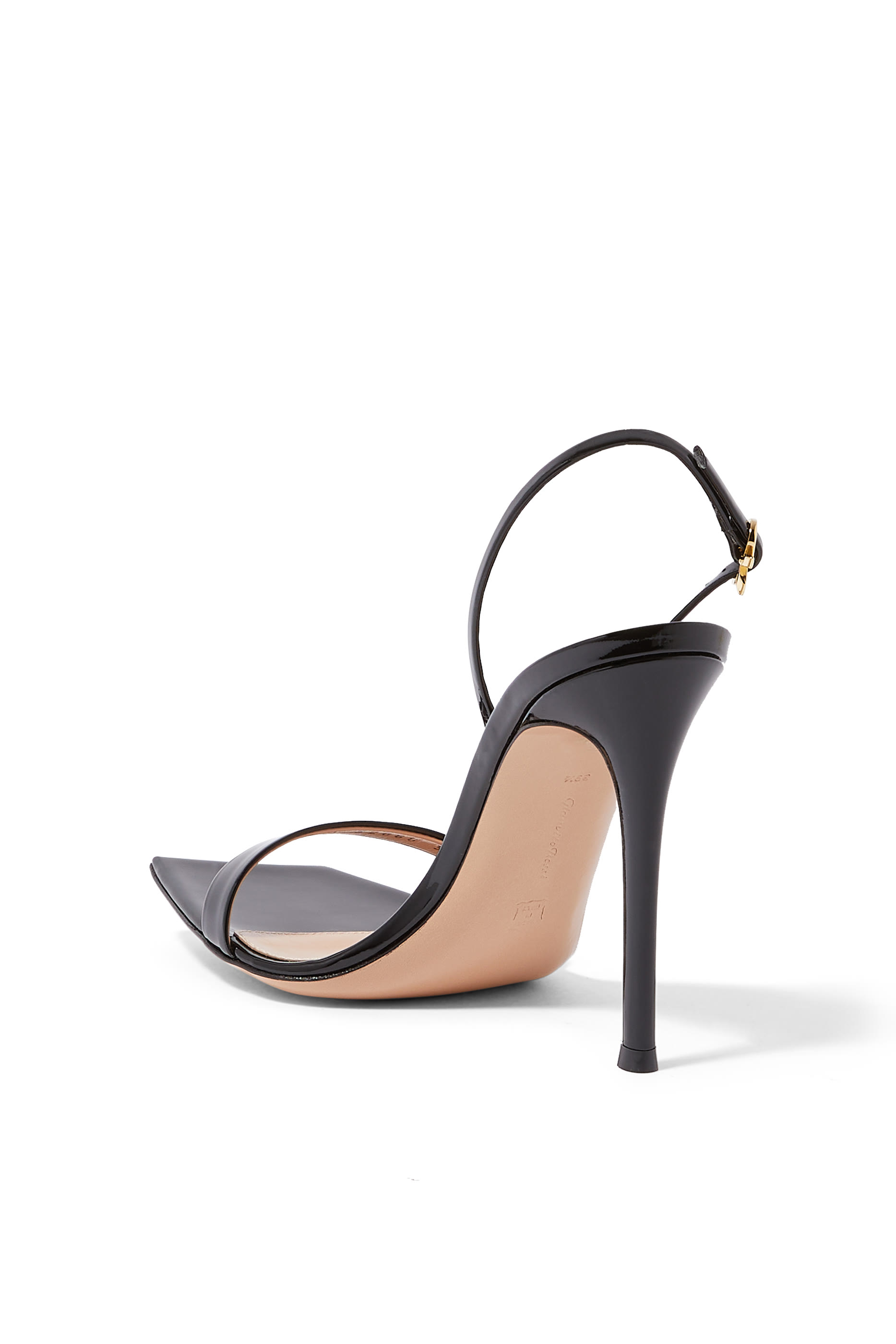 صندل ريبون 105 بكعب عالي جلد لامع