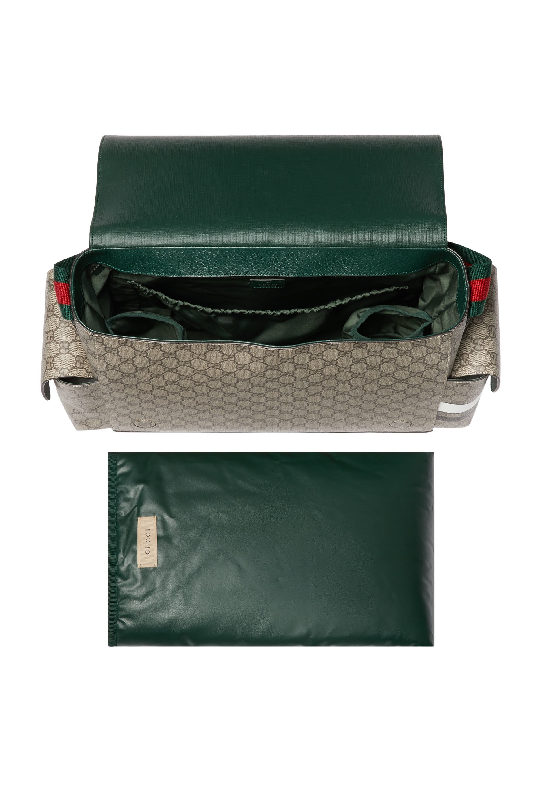 حقيبة مستلزمات أطفال كبيرة بنقشة حرفي شعار الماركة