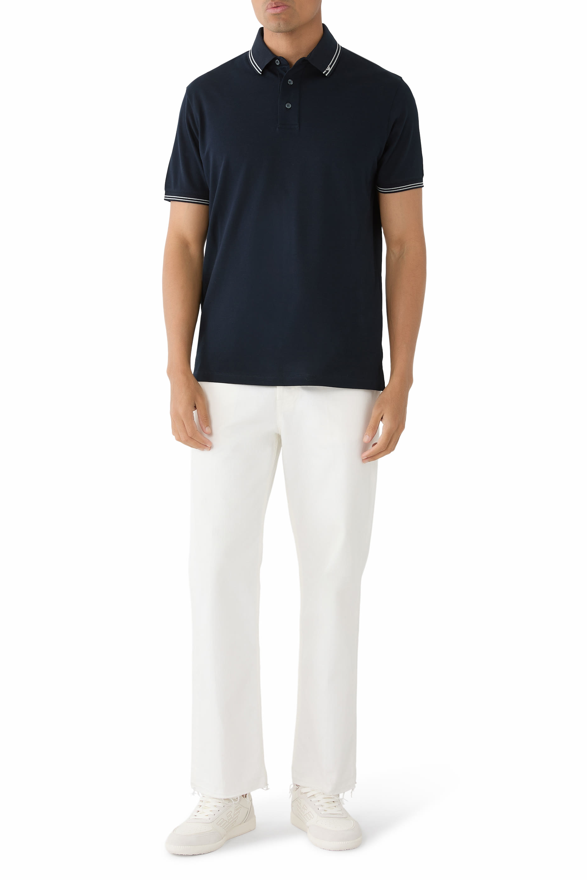 قميص بولو بشعار الماركة بحجم صغير جيرسيه