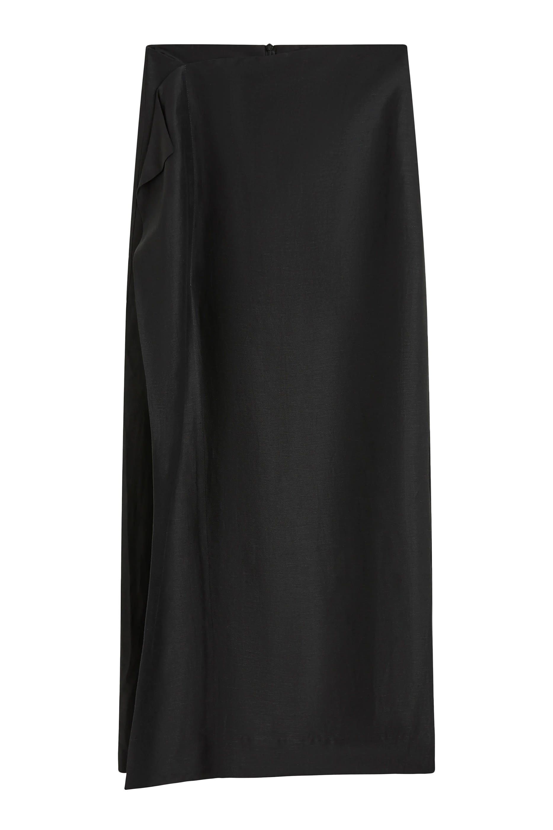 تنورة بورميو طويلة بتصميم ملفوف كتان