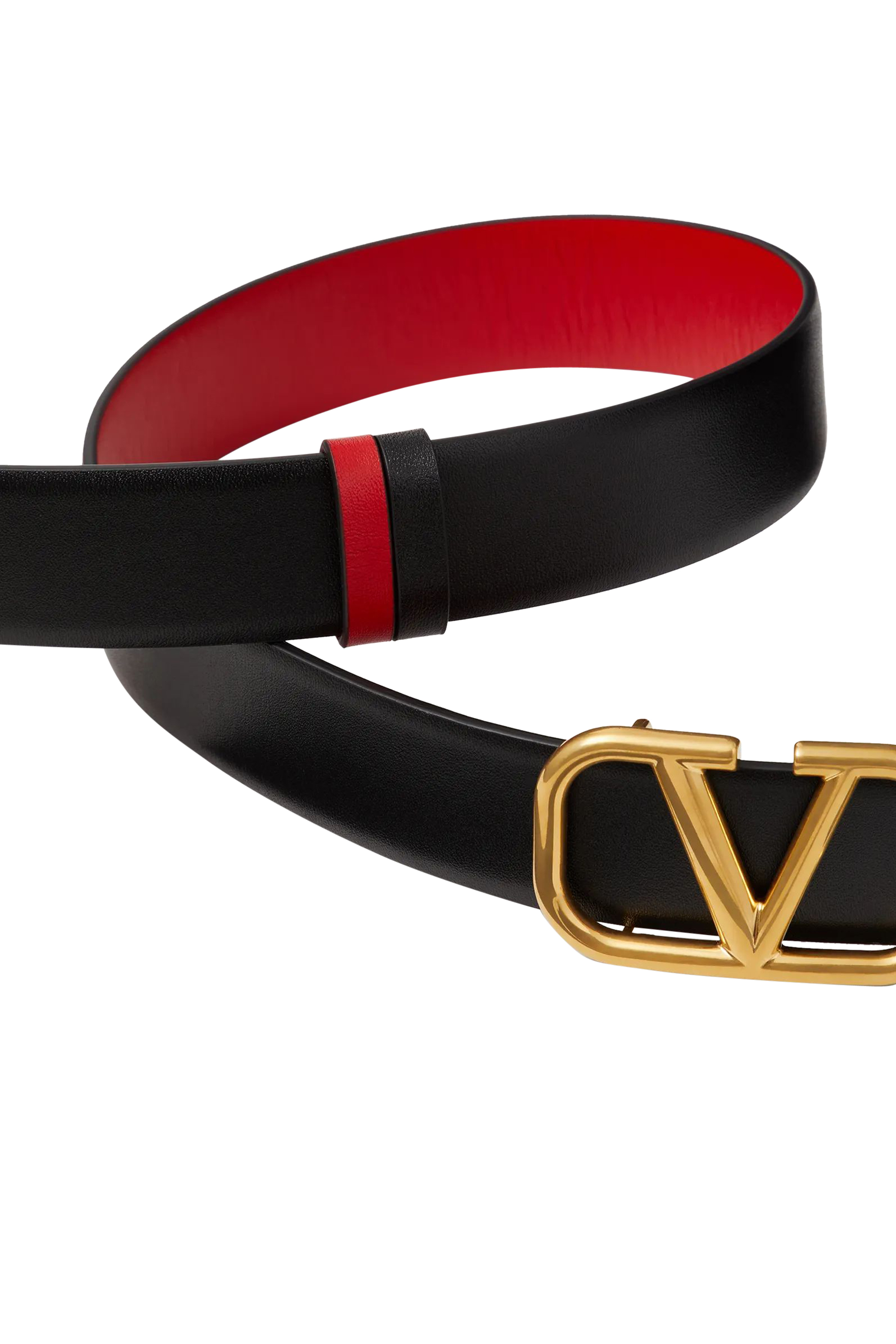 حزام فالنتينو غارافاني بوجهين بشعار الماركة جلد