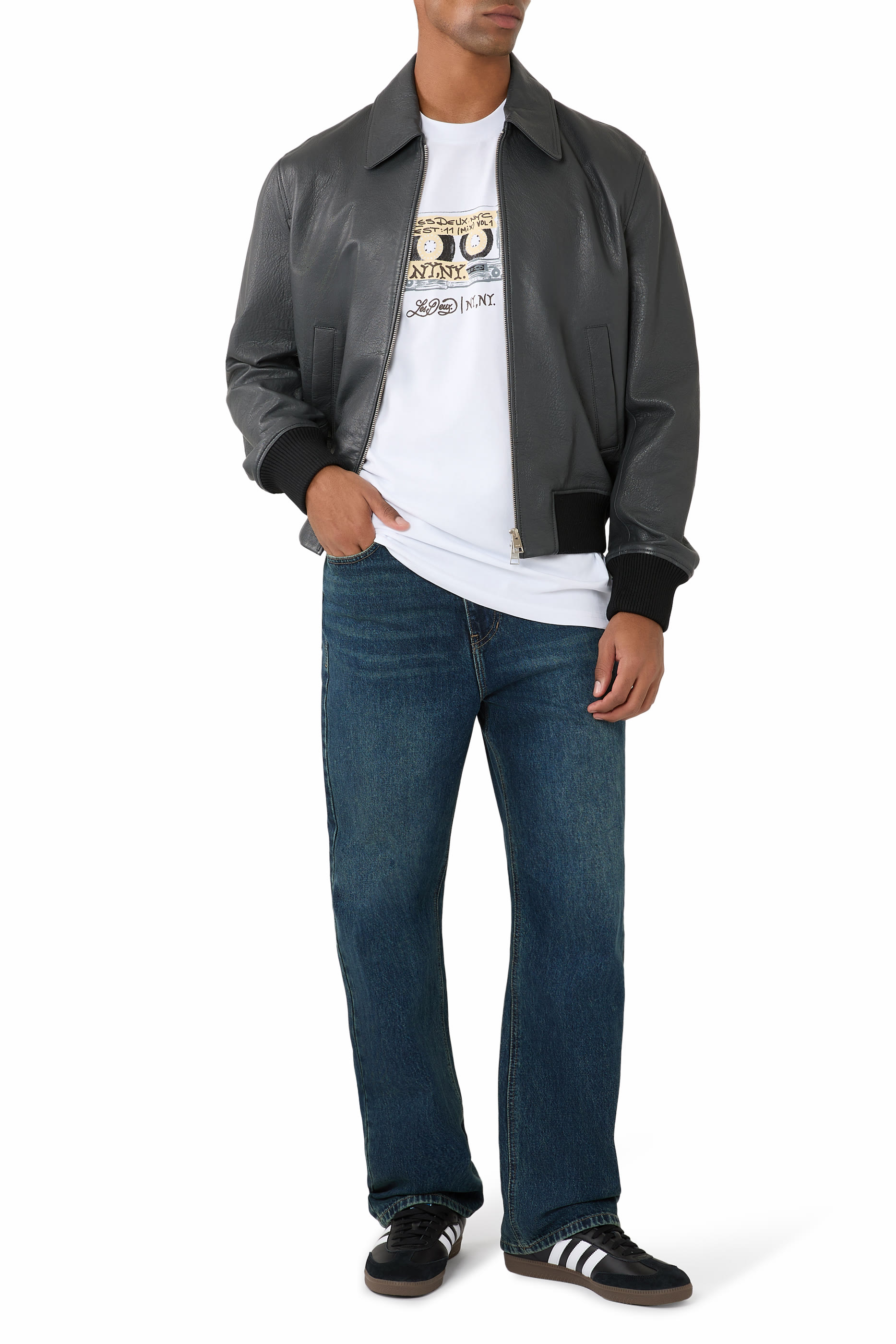 جاكيت بسحاب جلد