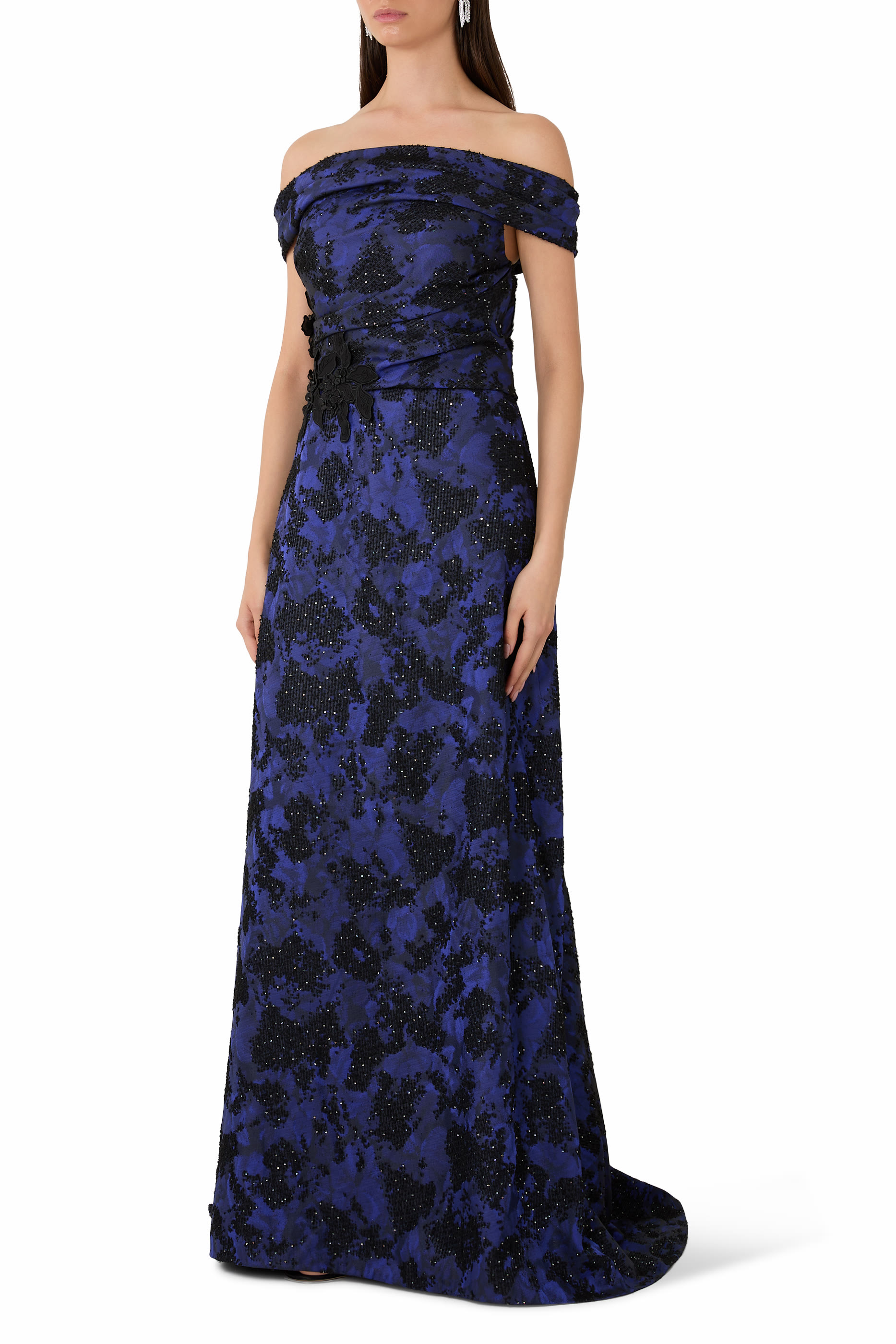 Off-Shoulder Polka Dot Dress 