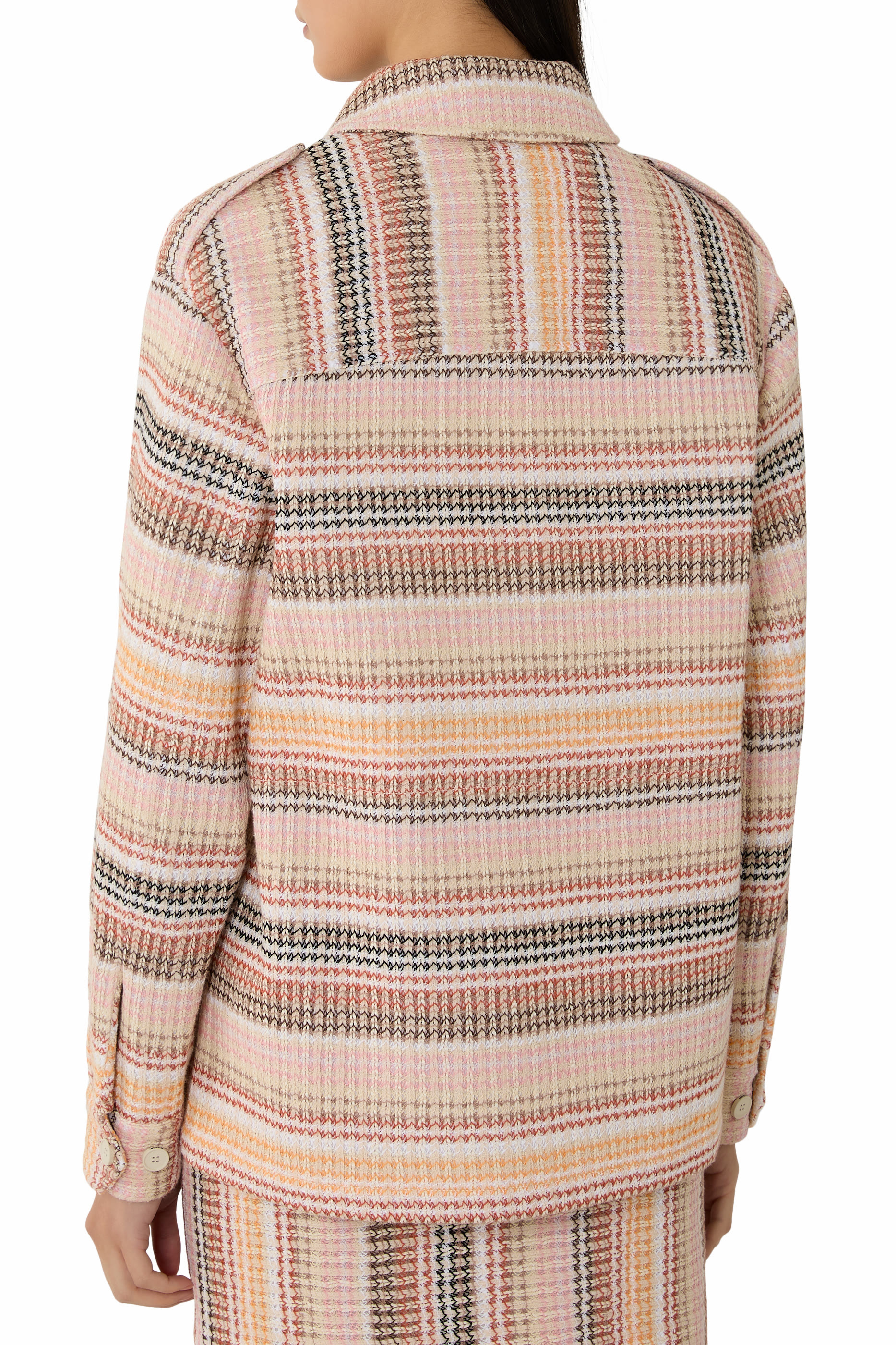 جاكيت بتصميم قميص كابردوني مزيج قطن