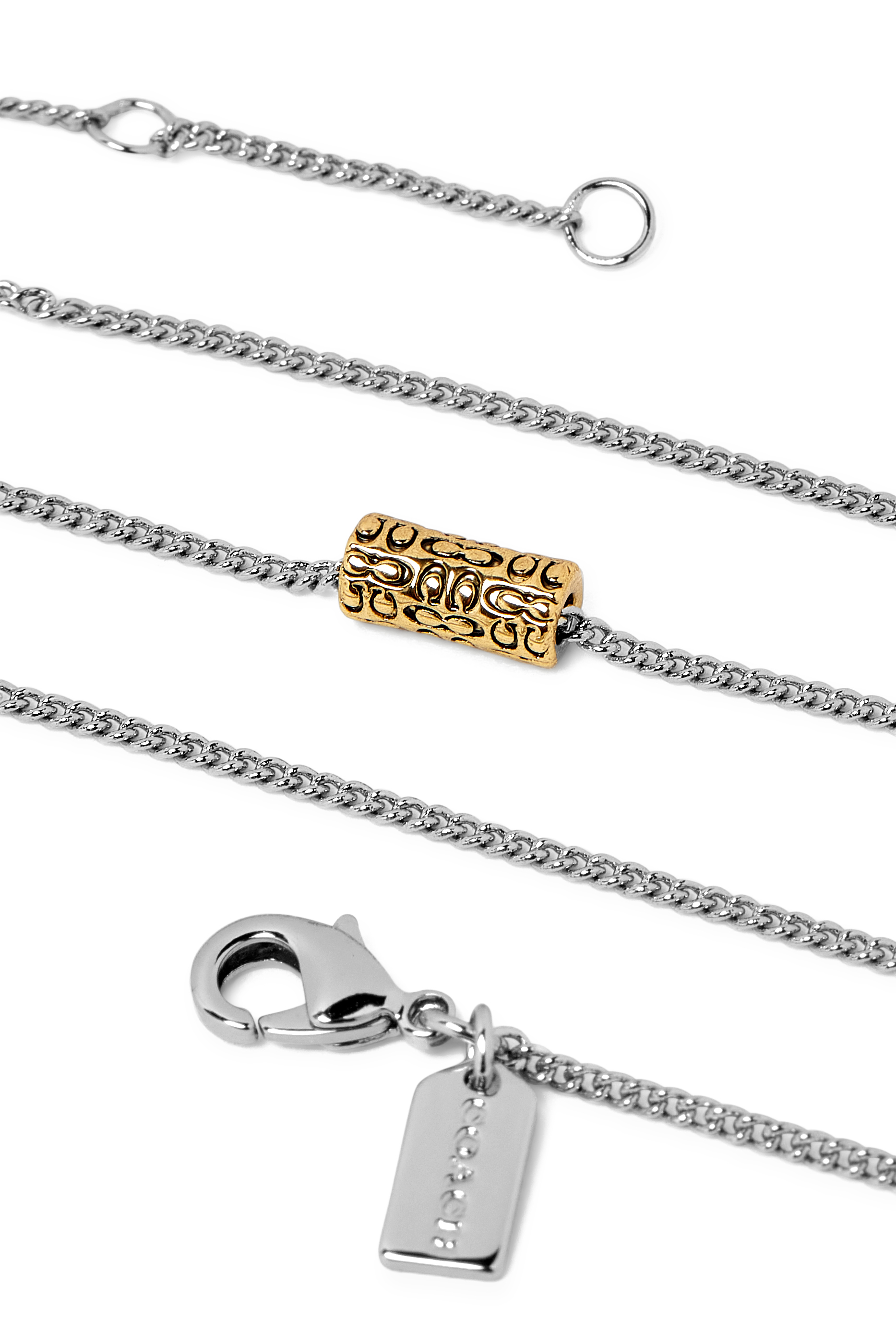 قلادة بتصميم خرزة بشعار الماركة المبطن