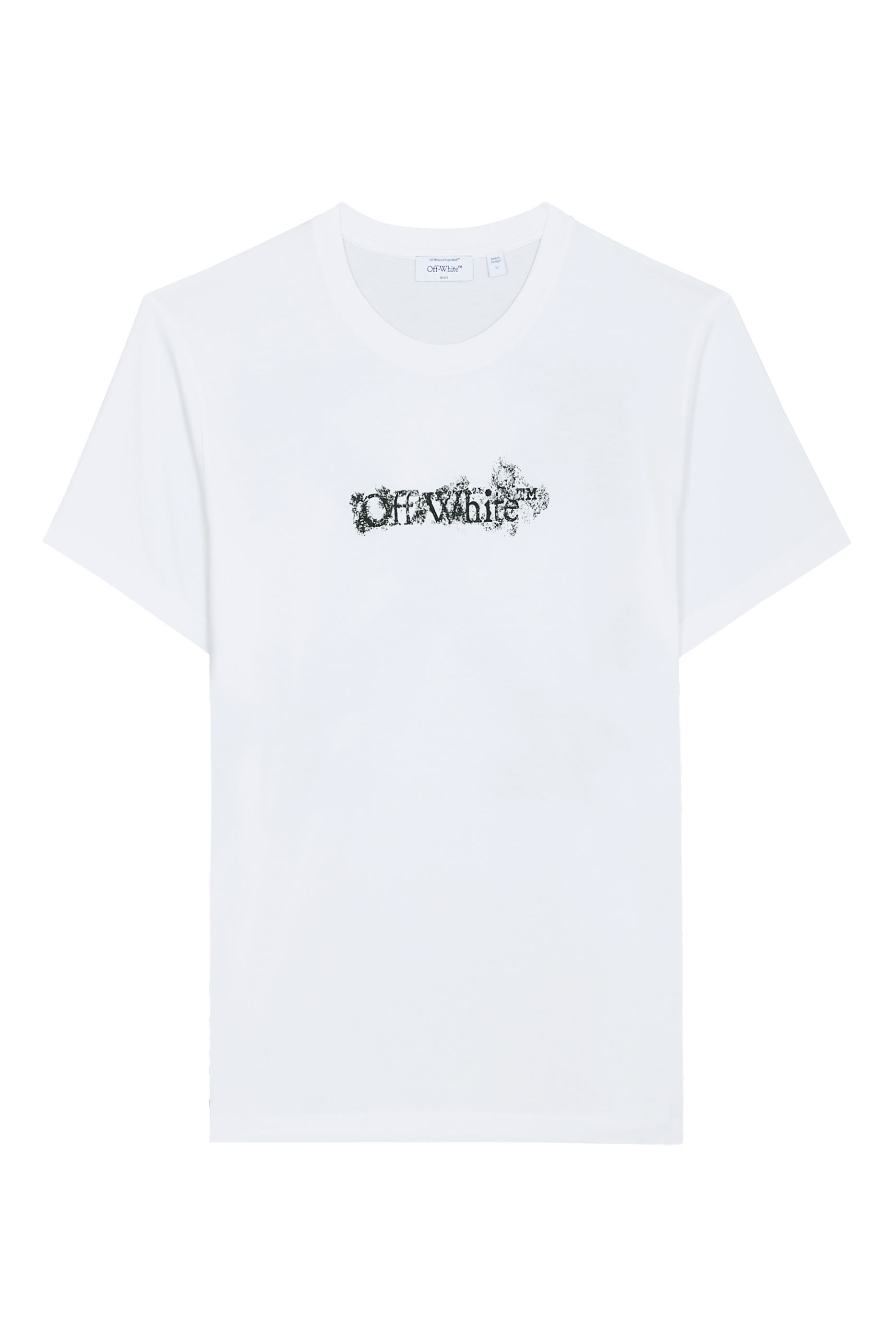 تيشيرت بقصة ضيقة وشعار الماركة