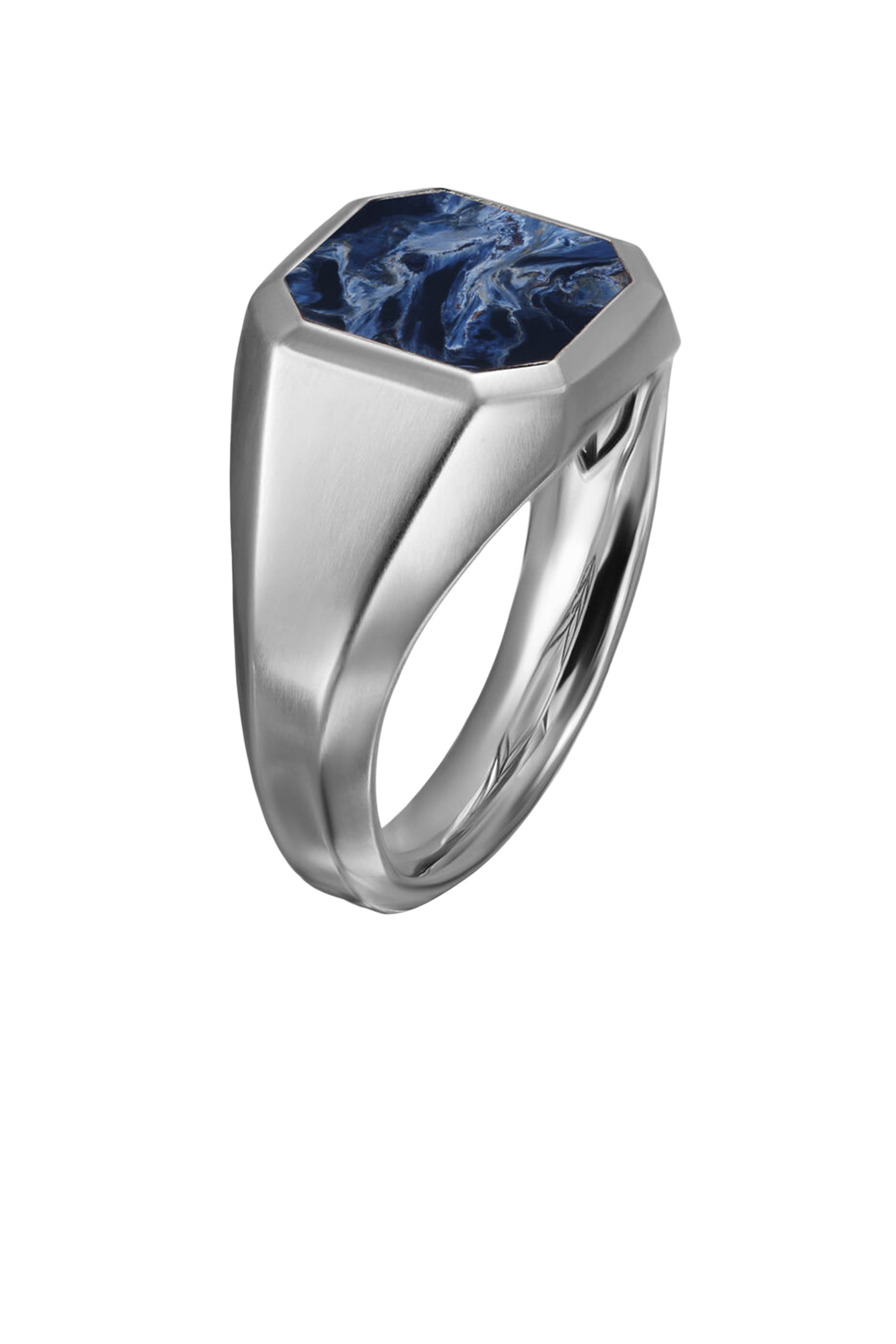 خاتم ستريملان سيغنت مرصع بحجر بيترسايت، فضىة إسترلينية