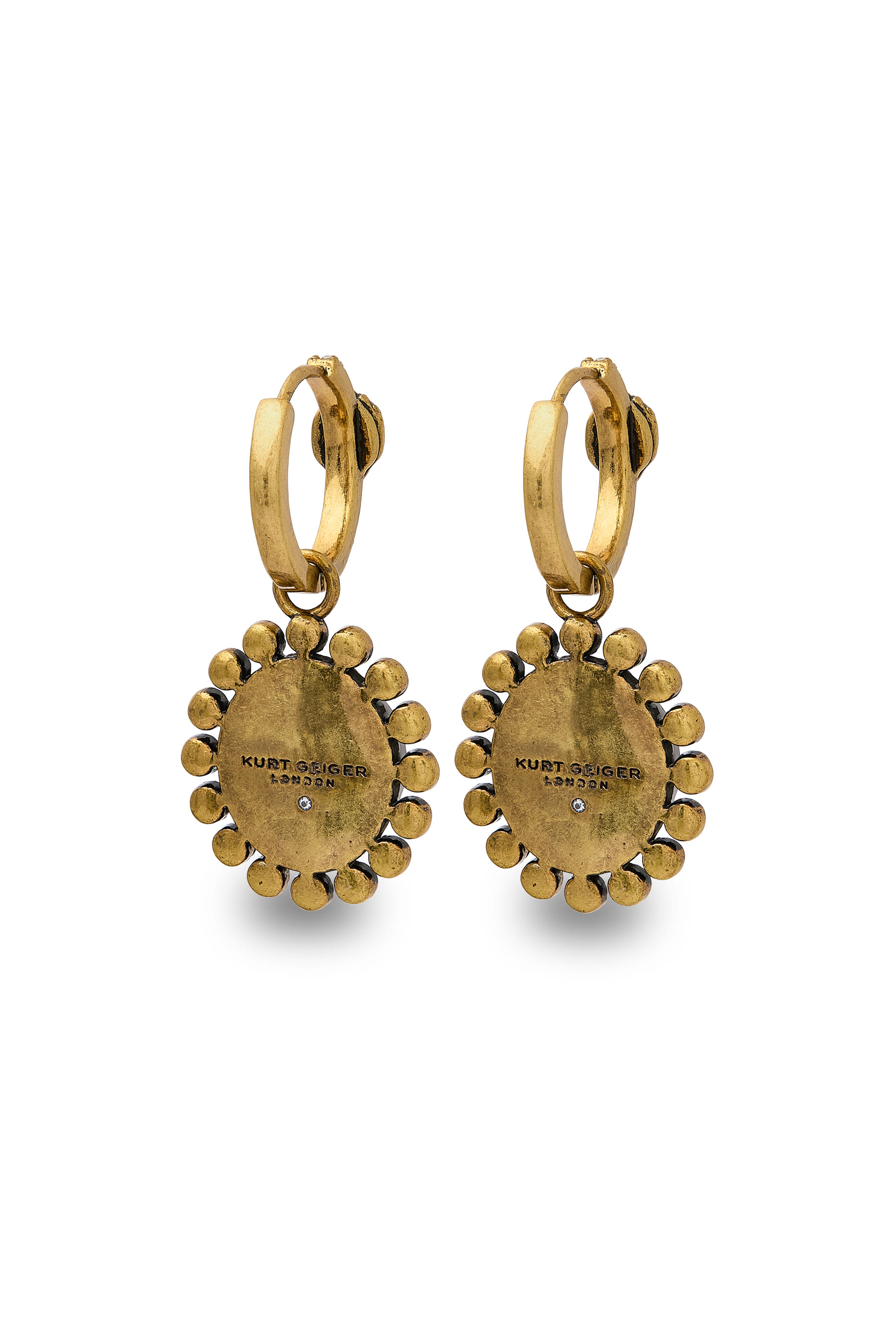 أقراط أوكتافيا مرصعة بكريستال، نحاس