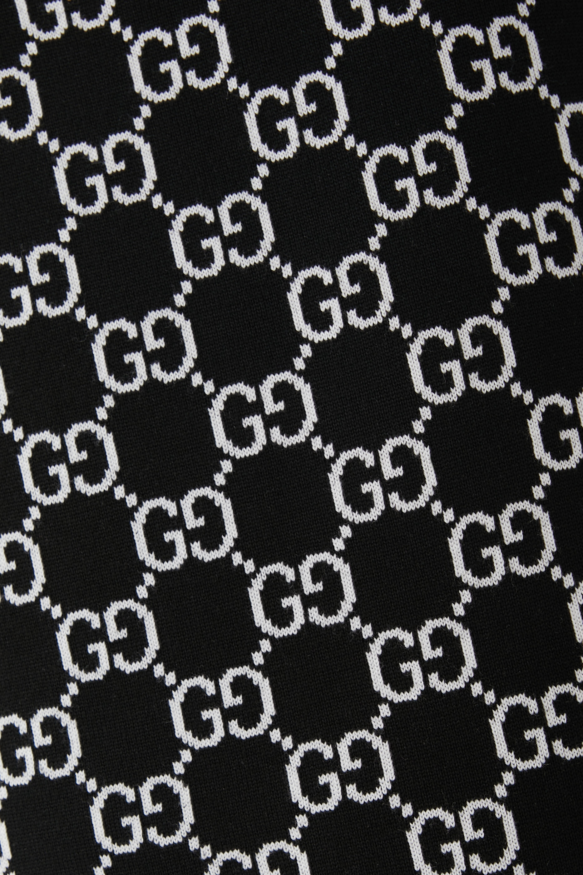 فستان قصير بنقشة حرفي شعار الماركة جاكار صوف