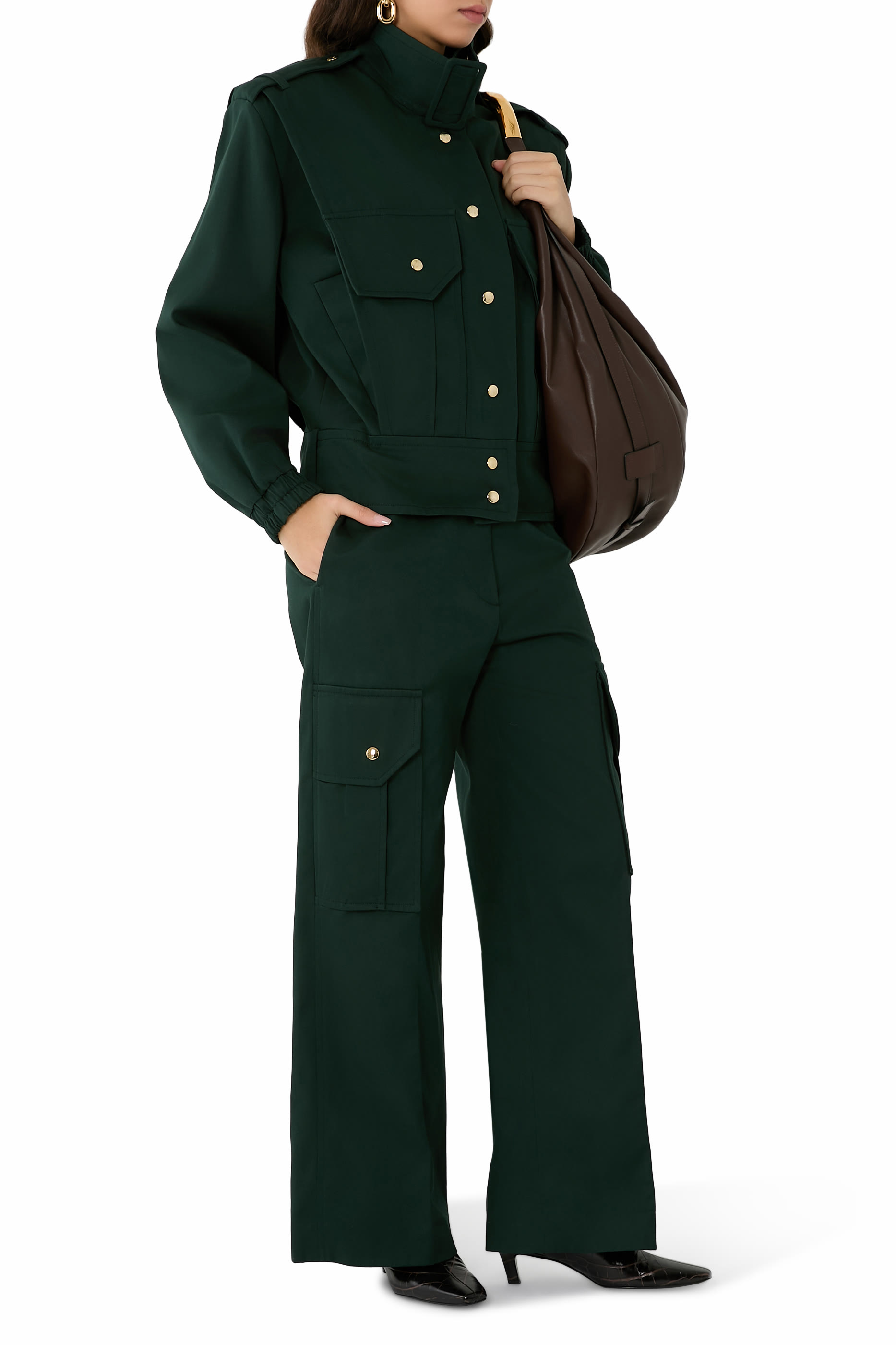 Flared Cargo Trousers