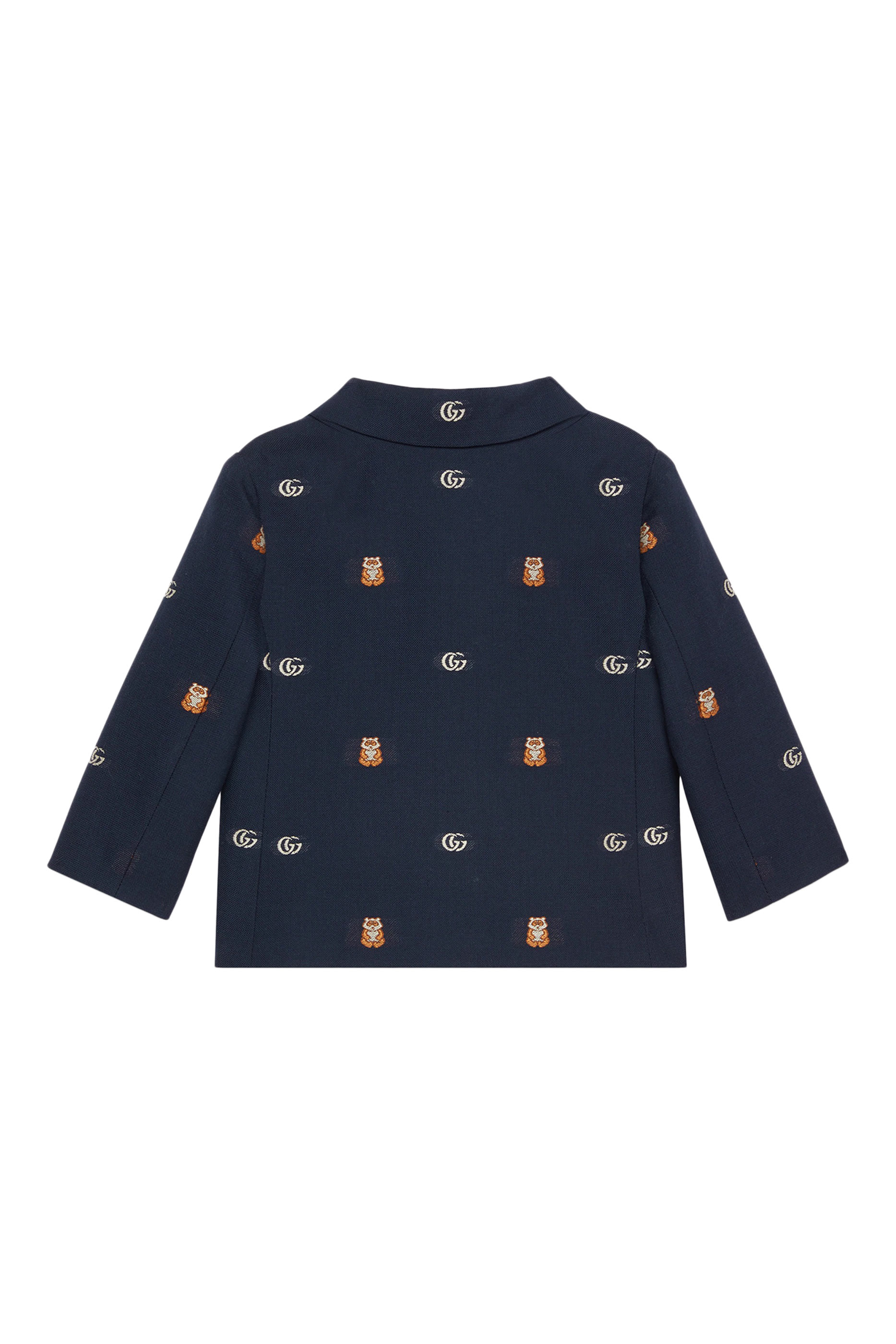 جاكيت صوف للأطفال بحرفي شعار الماركة