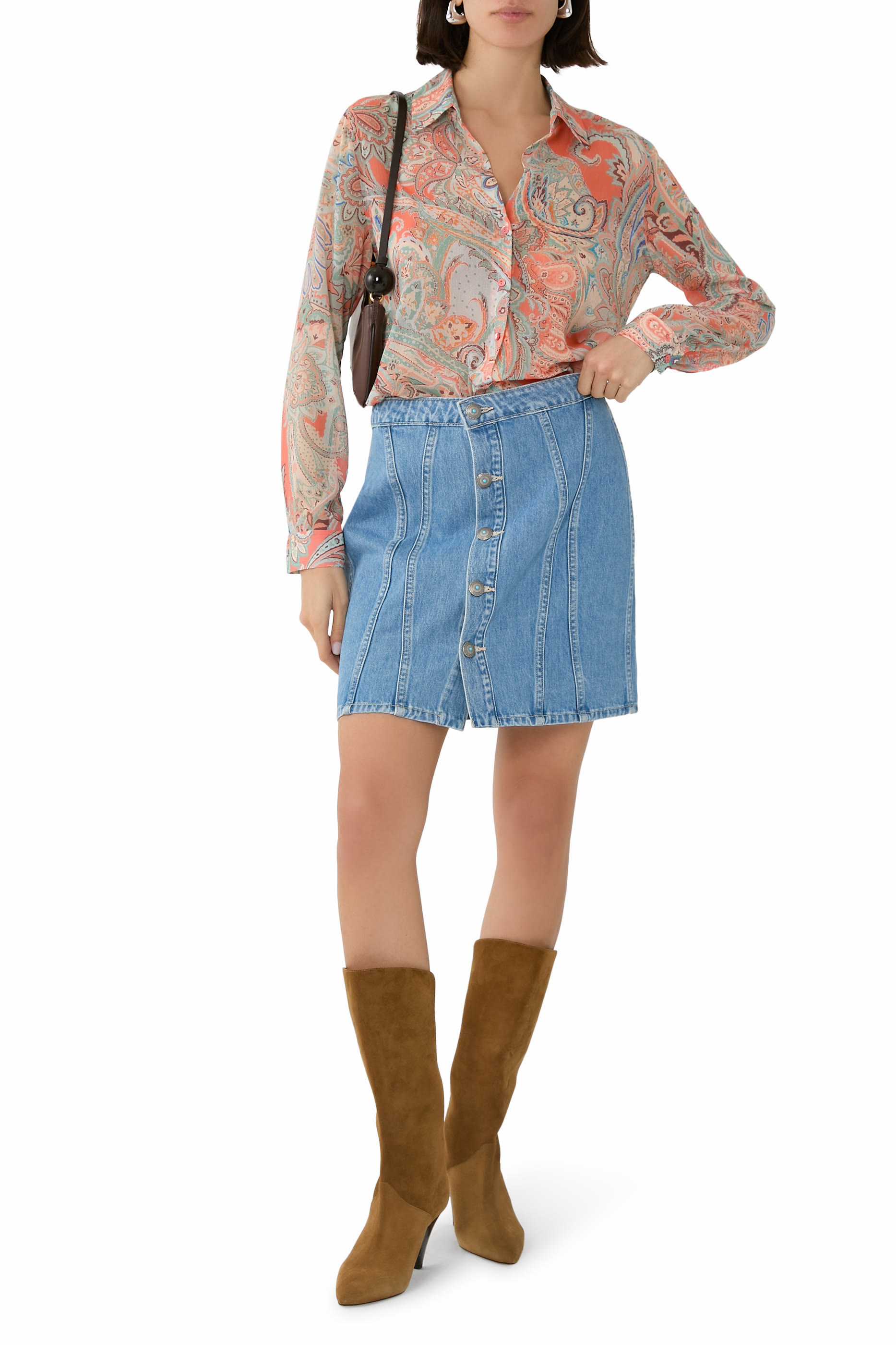 تنورة فيا قصيرة دنيم