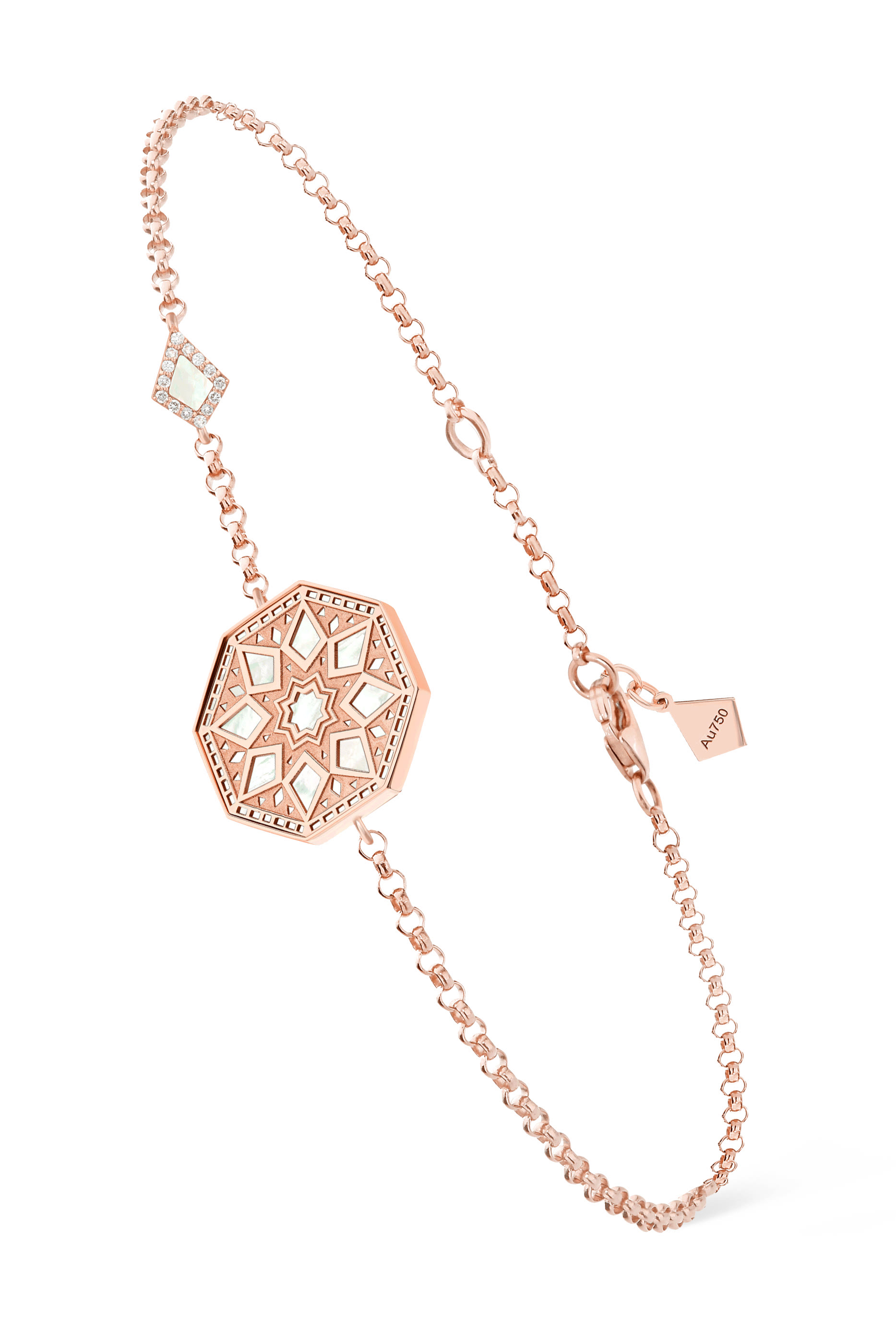 سوار تراث كلاسيكي مرصع بعرق الؤلؤ والماس، ذهب أصفر عيار 18