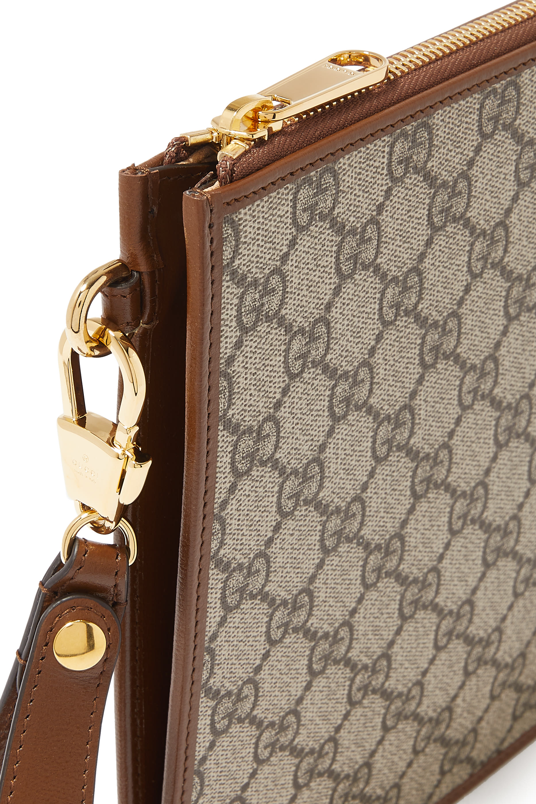 حقيبة صغيرة قماش قنب بحروف شعار الماركة