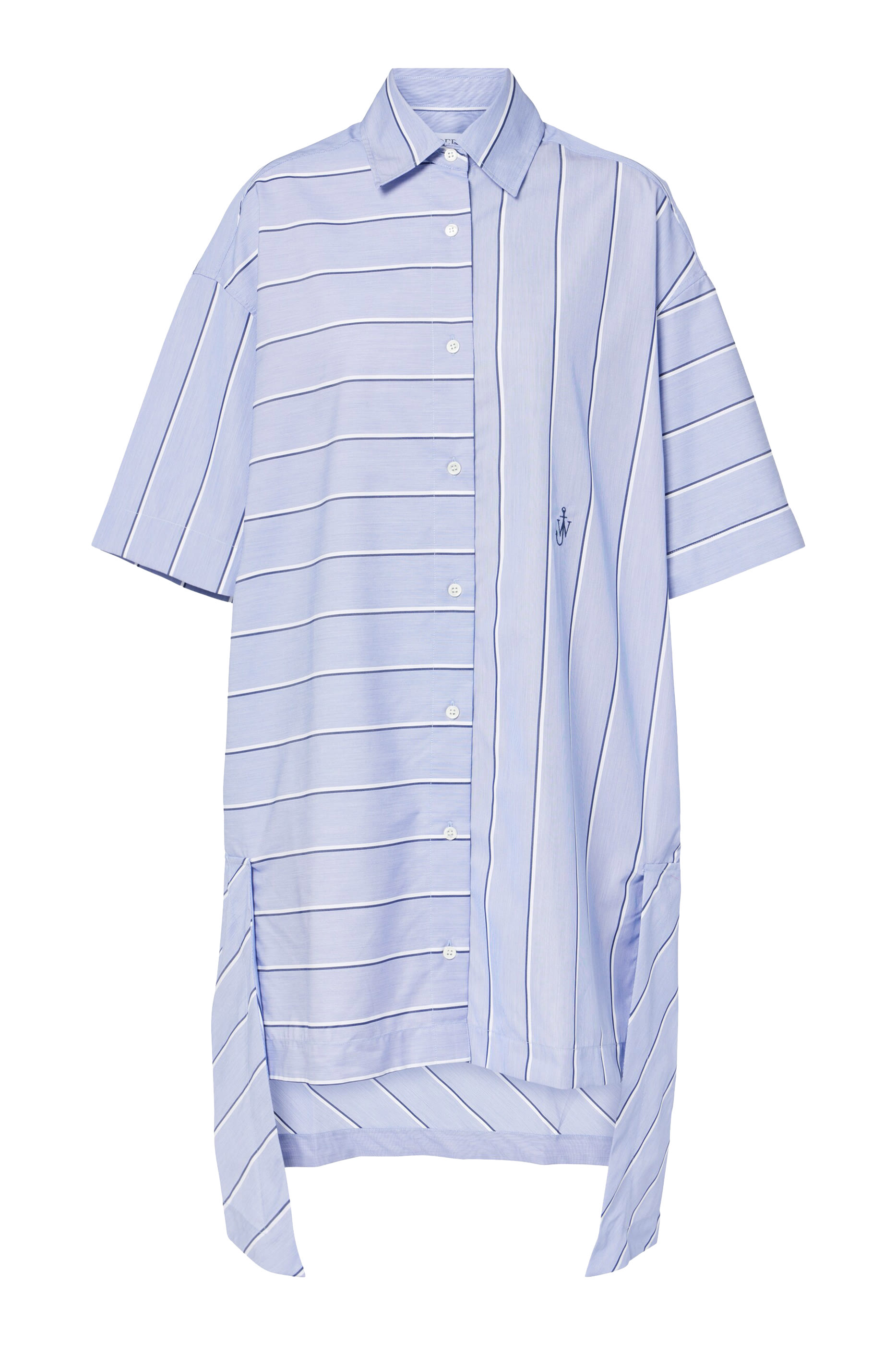 فستان بتصميم قميص بحافة متدرجة 