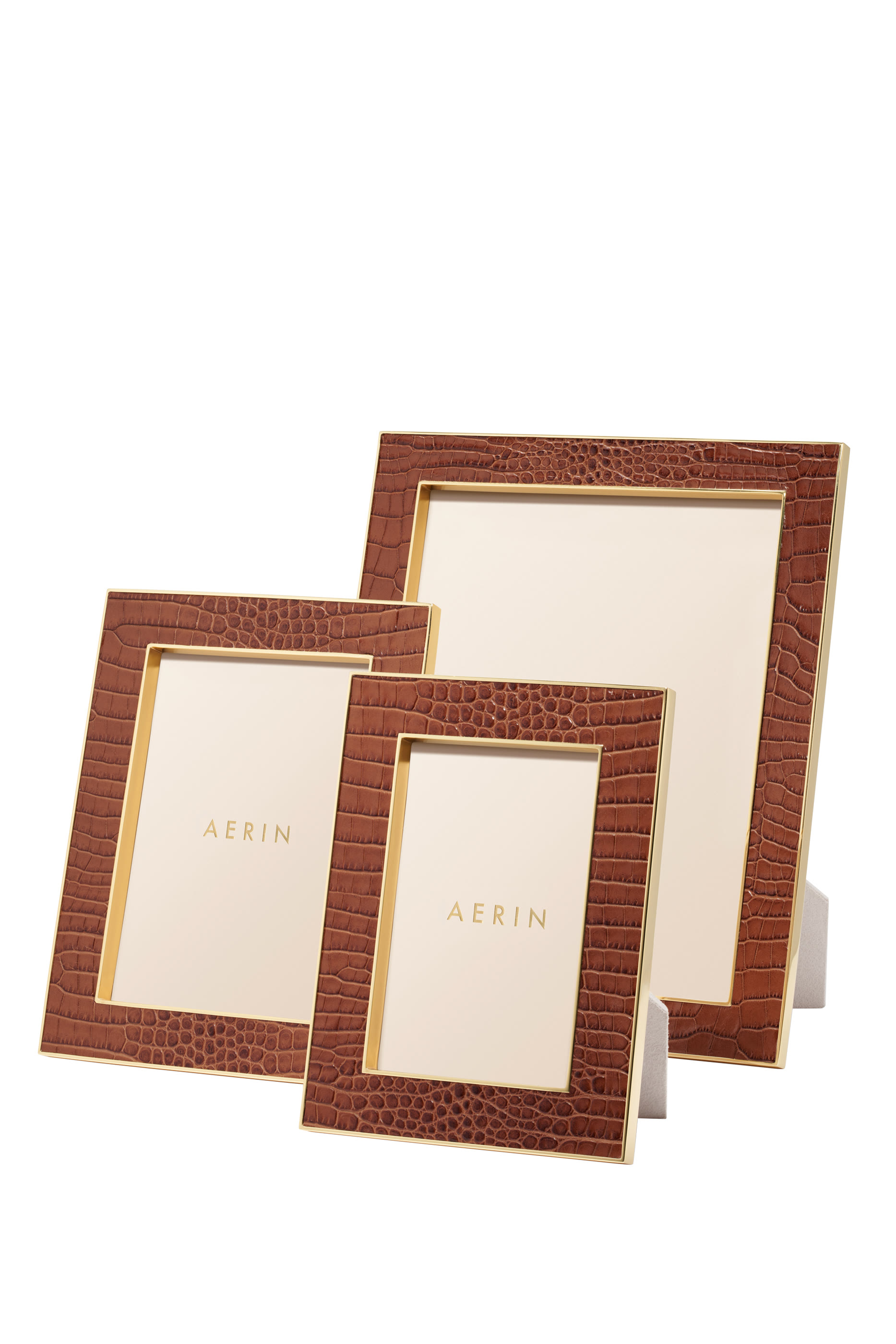 إطار صورة كلاسيك جلد بنقشة جلد التمساح