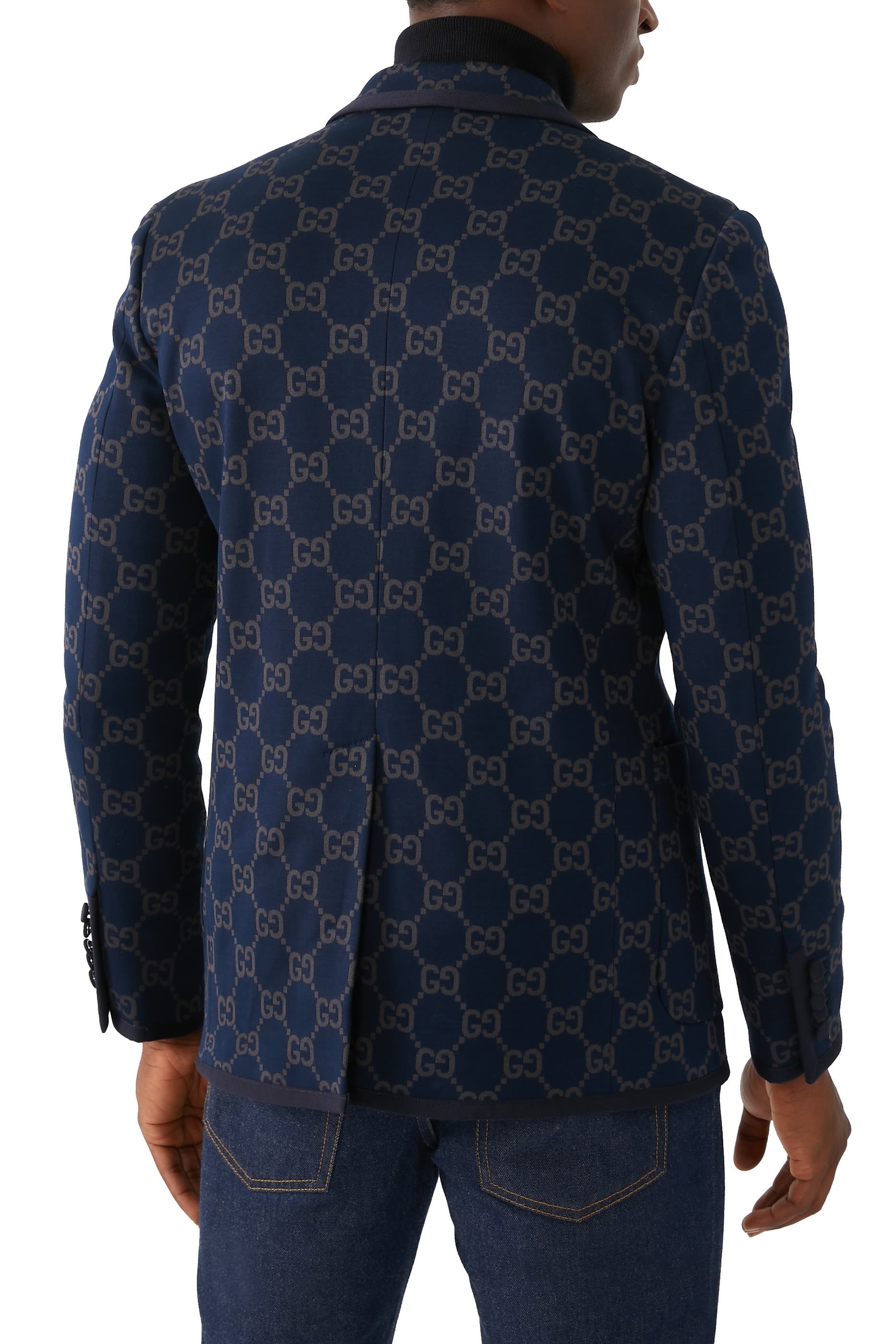 بليزر بنقشة حرفي شعار الماركة