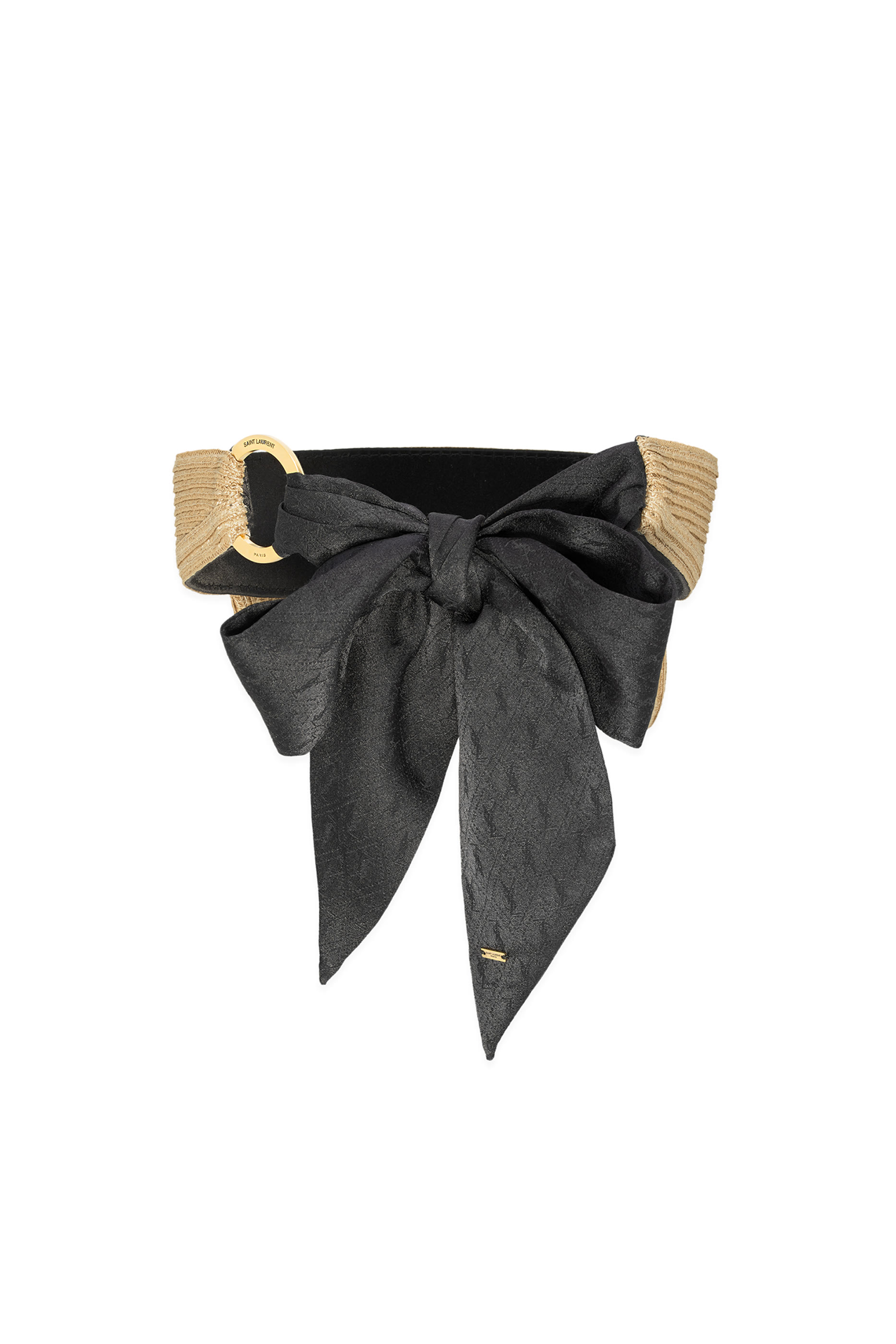 كاب مفتوح مزين بشريط قش