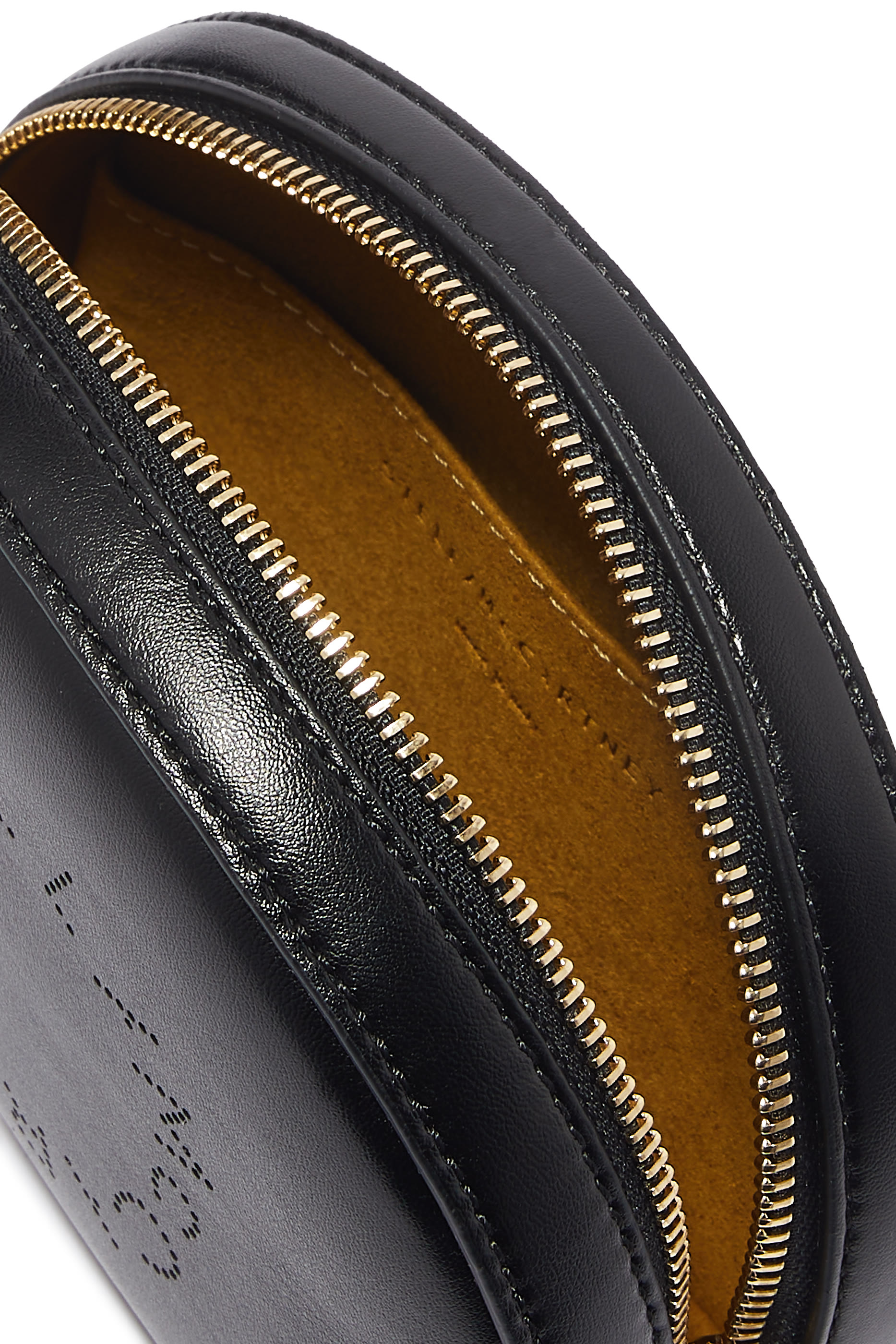 حقيبة مستحضرات تجميل بشعار الماركة بتصميم مثقوب