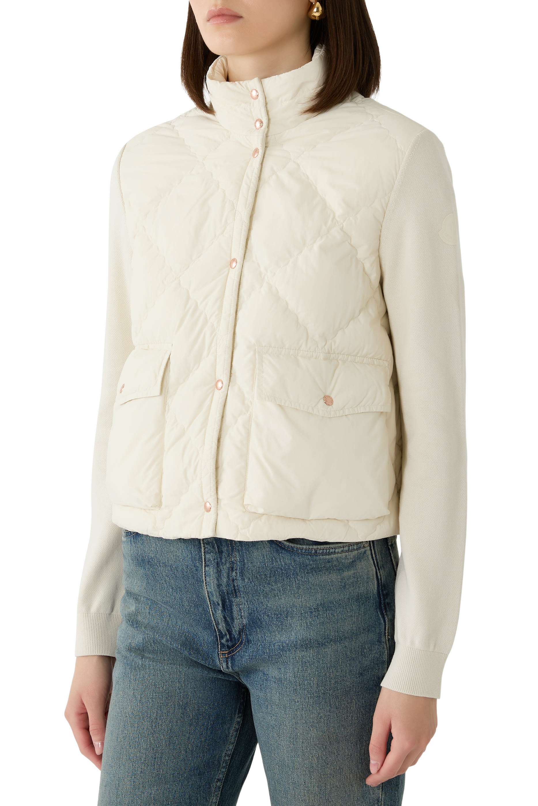 Down Paneled Cardigan