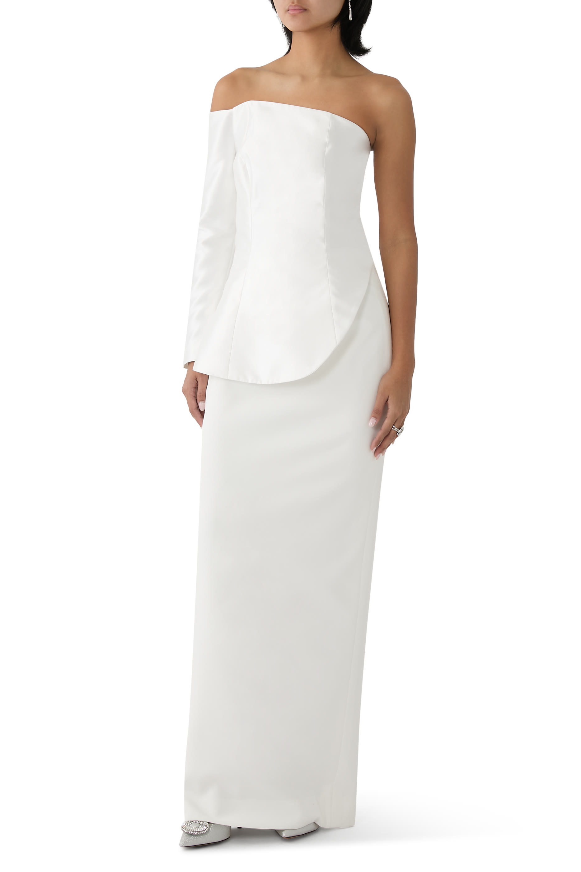 فستان سهرة ميكادو وكريب