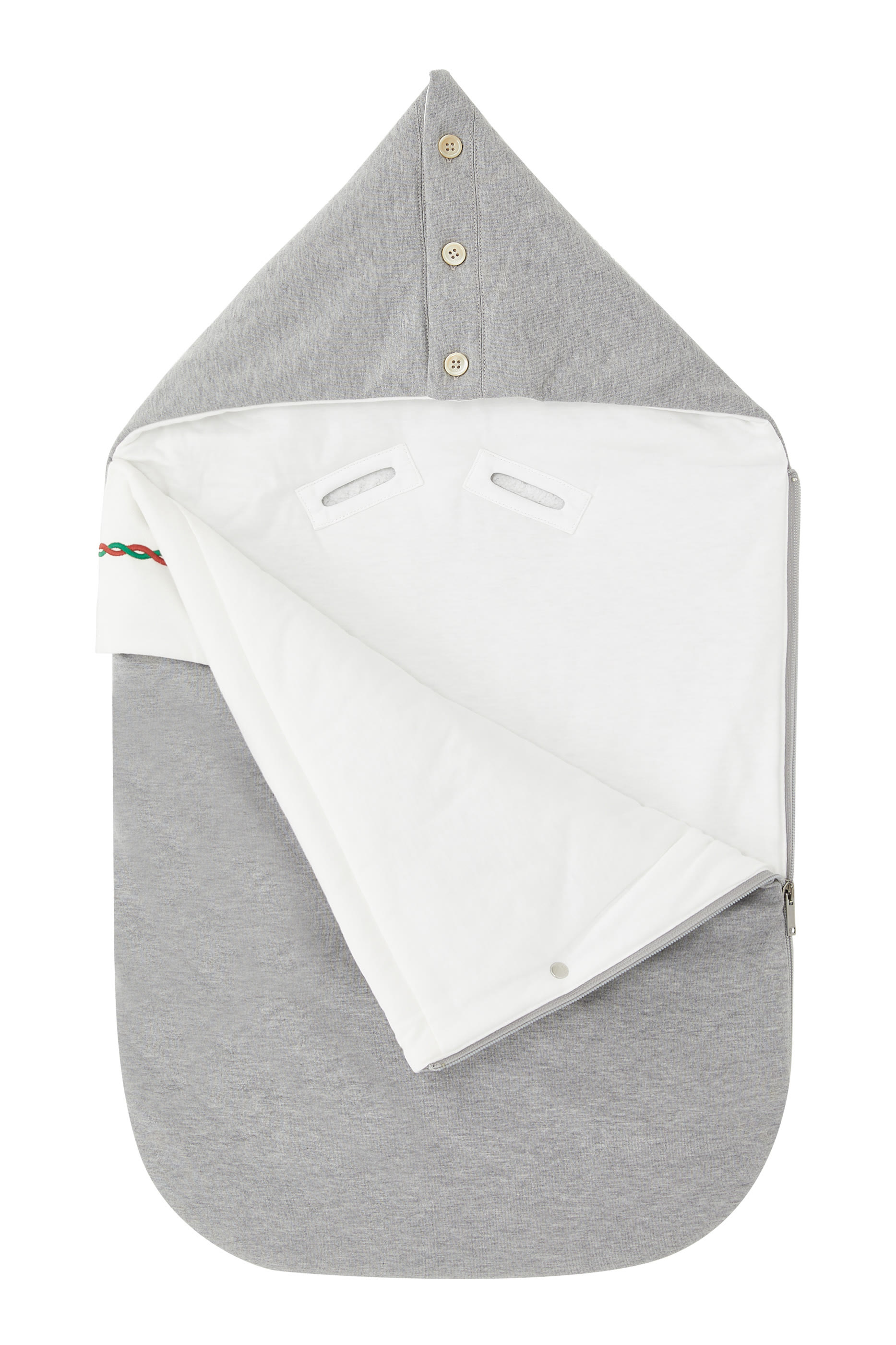 كيس نوم للأطفال بنقشة حروف شعار الماركة بتصميم متداخل