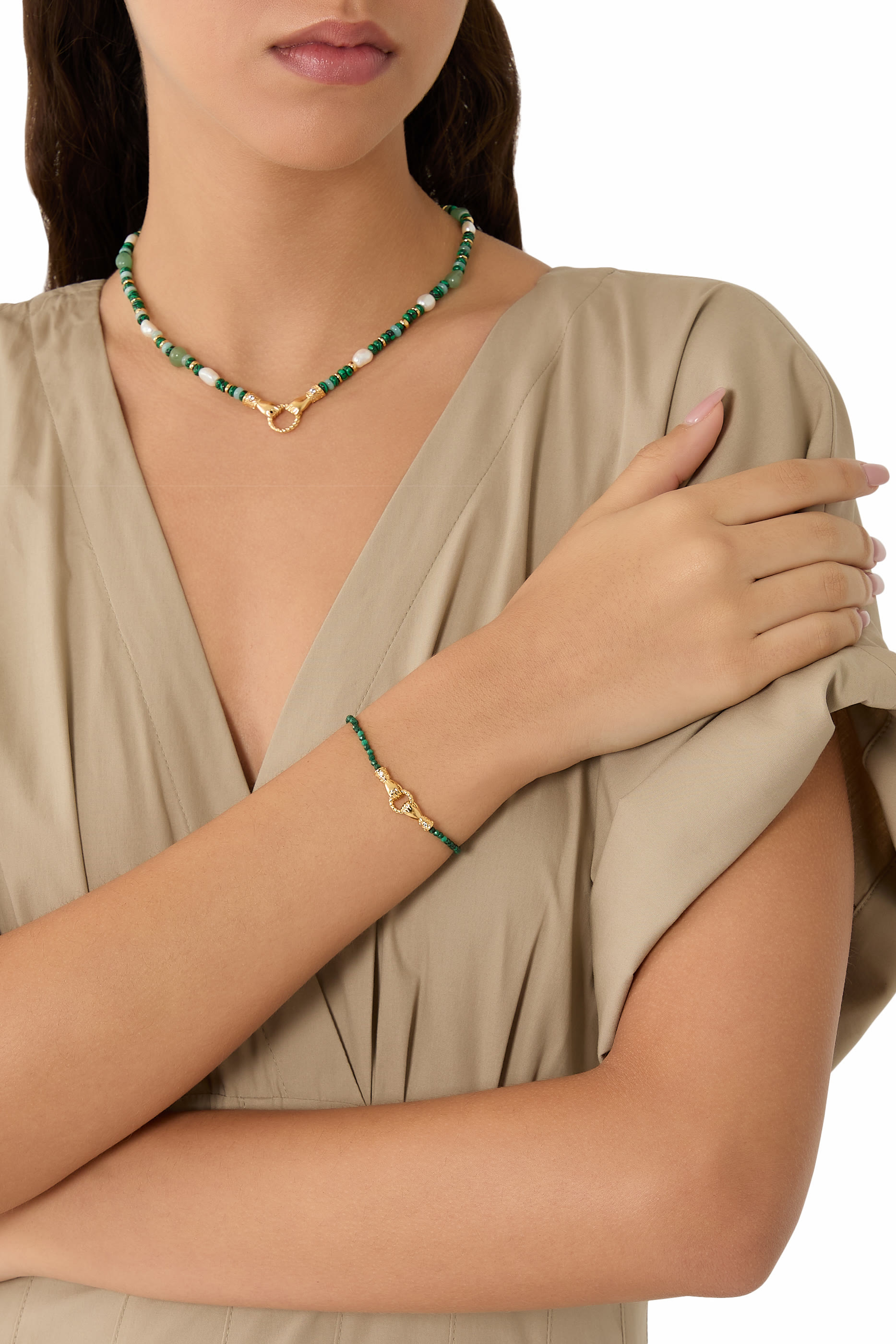 سوار هاريس ريد‏ إن جود هاندز نحاس مطلي ذهب عيار 18 