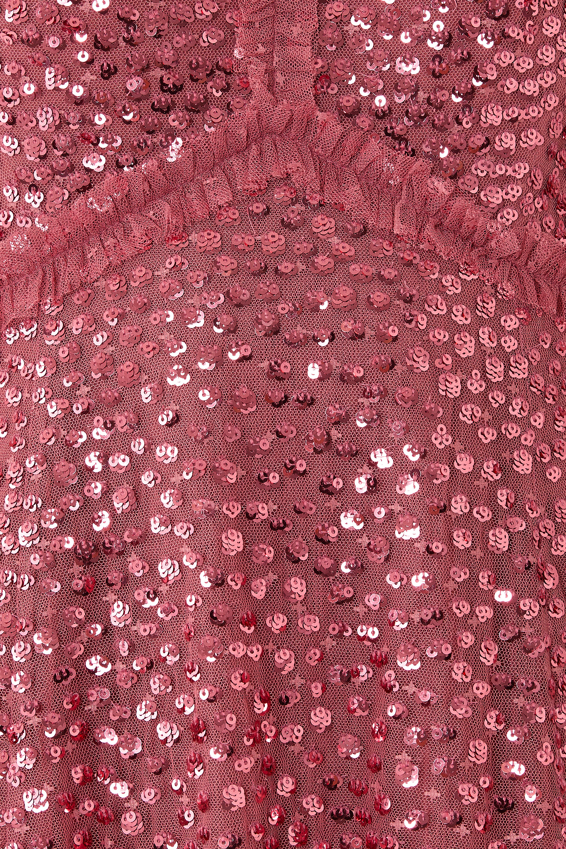 فستان سهرة بطول الكاحل بأكمام طويلة وتطريزات بترتر بارزة الملمس