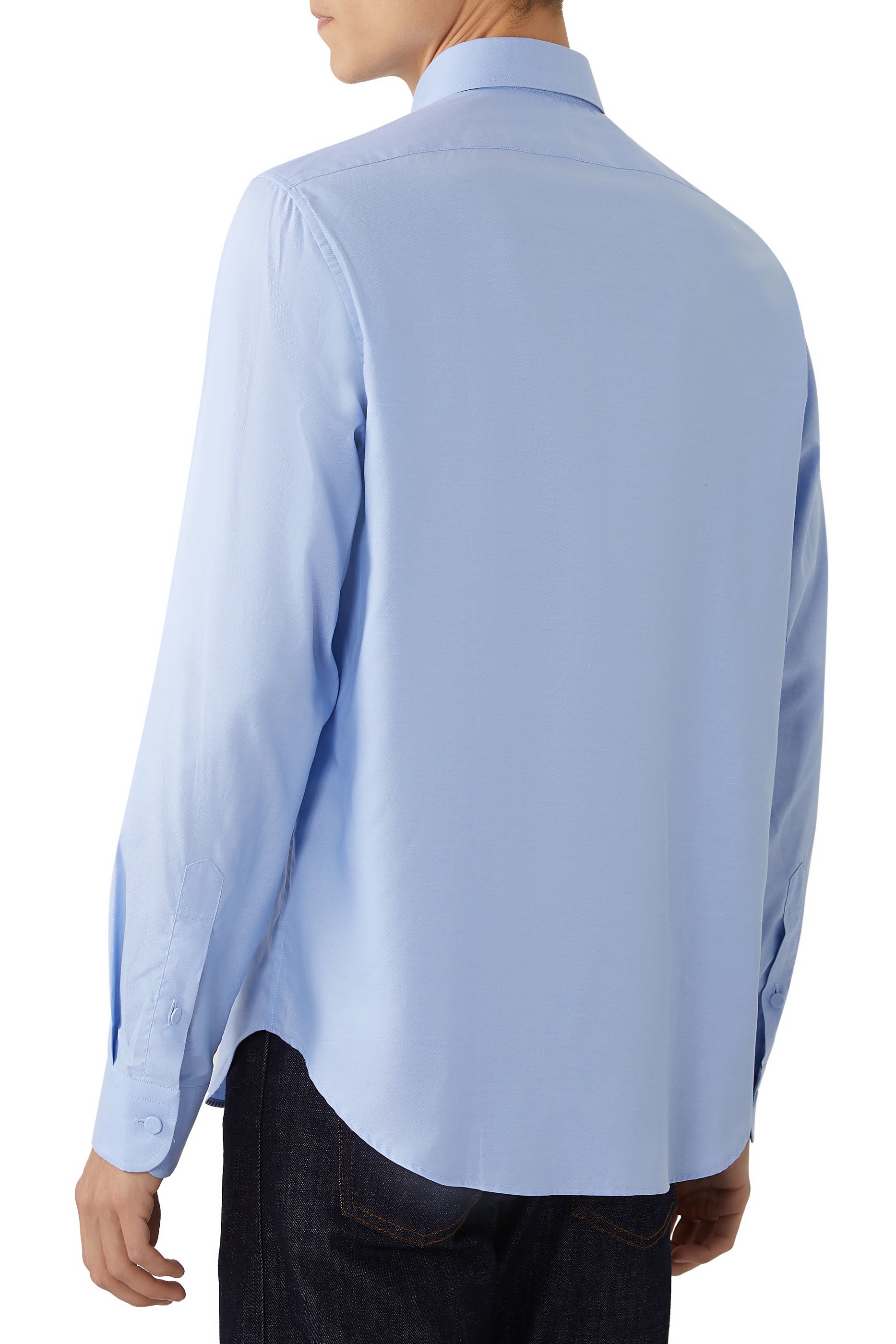 قميص أكسفورد قطن بشعار GG المطرز