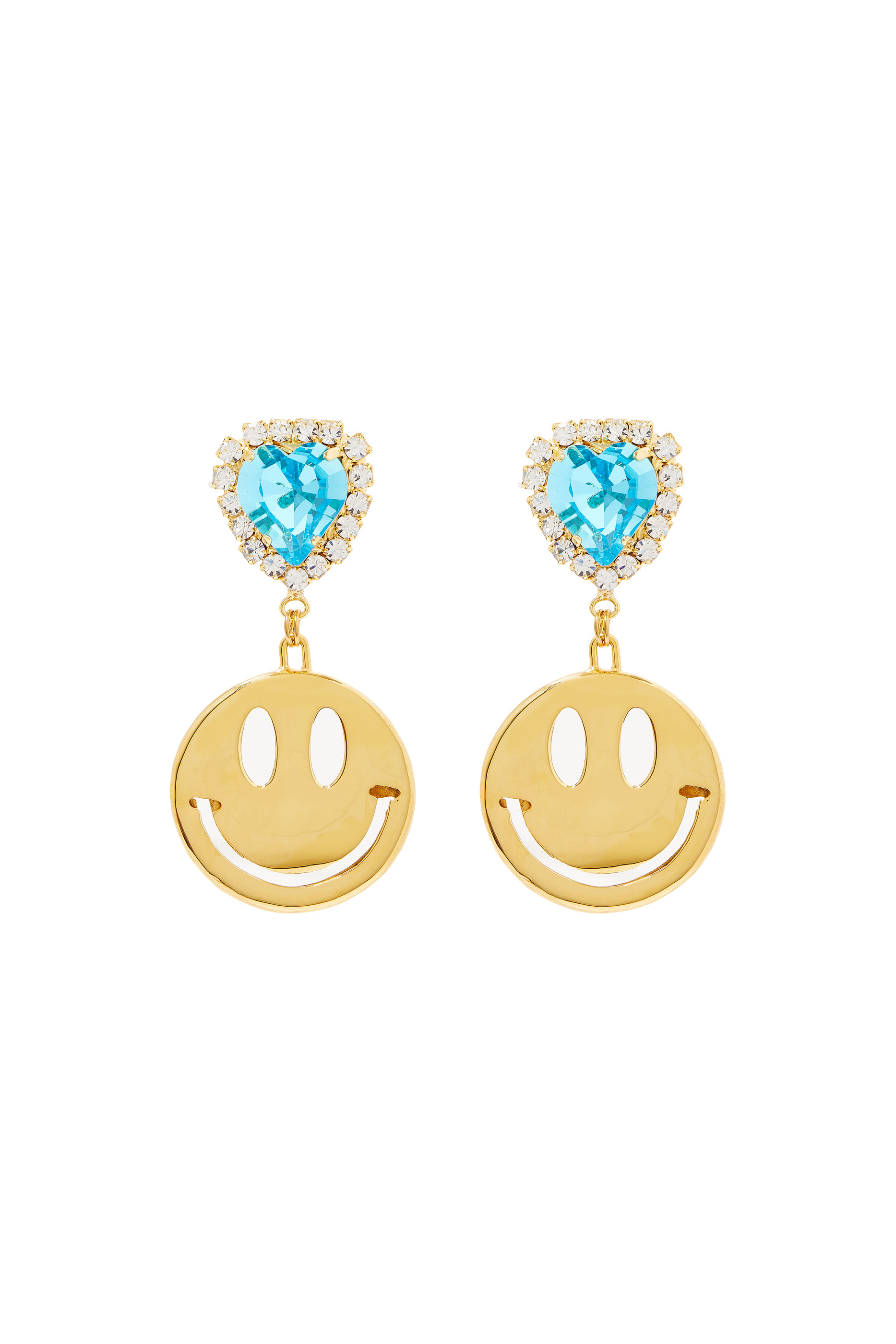 أقراط بارتي بوبر مرصعة بكريستال سواروفسكي نحاس مطلي بالذهب