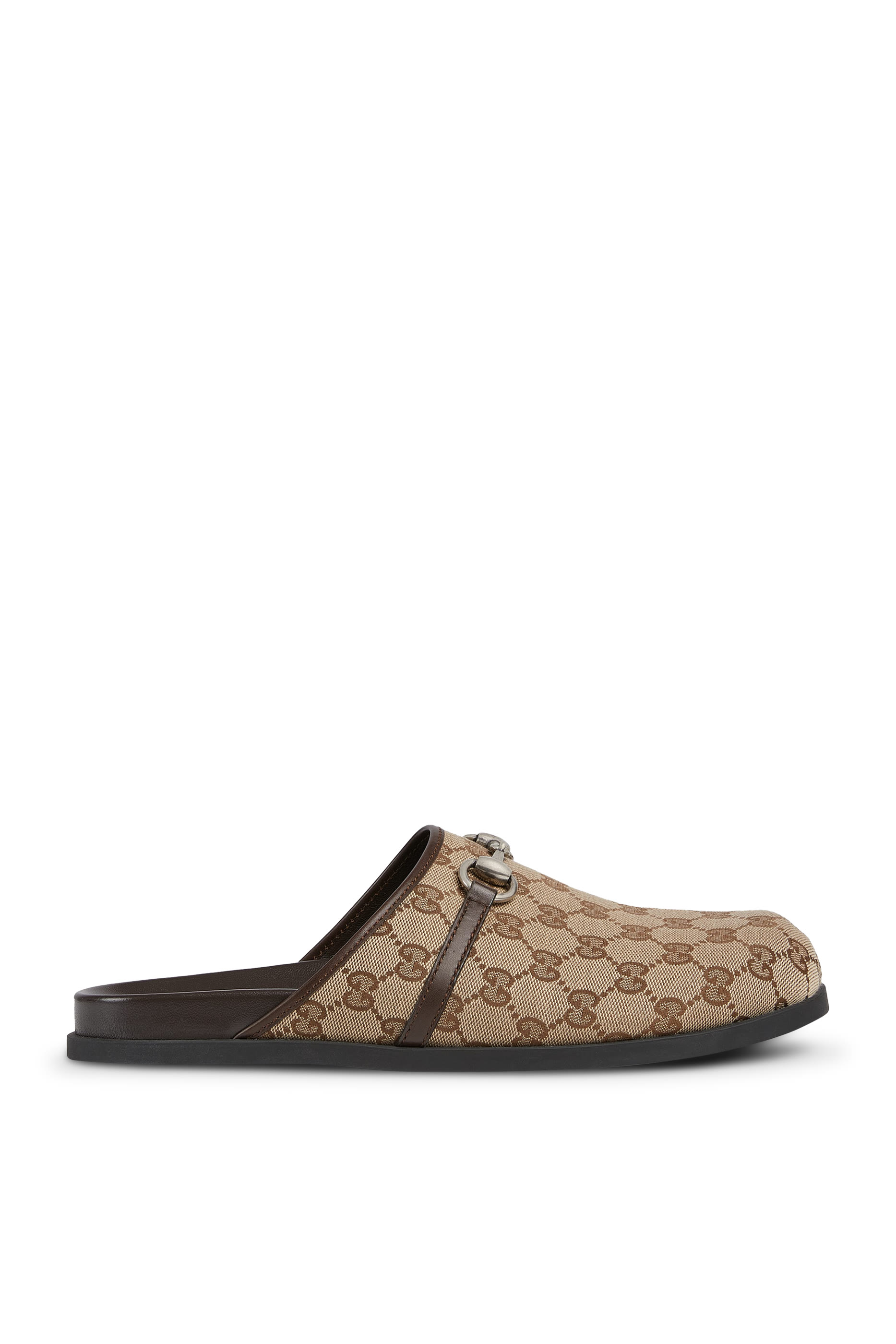 حذاء مفتوح من الخلف بحلية لجام الحصان