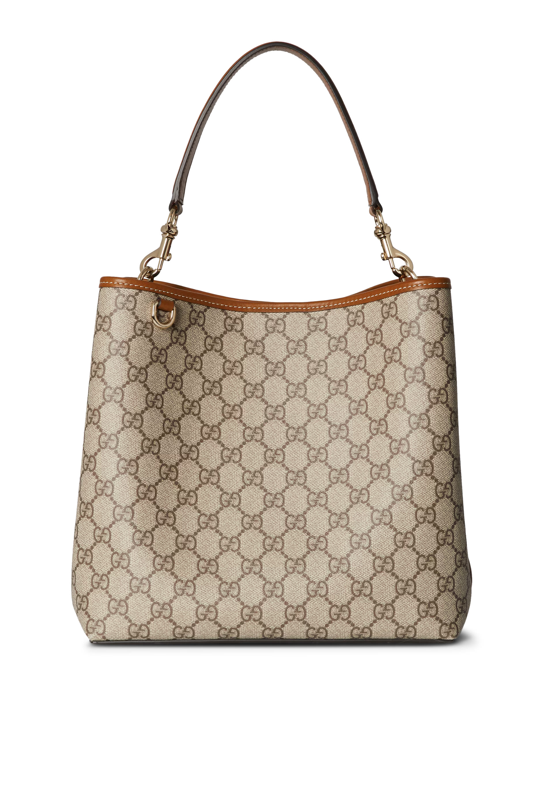 حقيبة كتف صغيرة بنقشة حرفي شعار الماركة