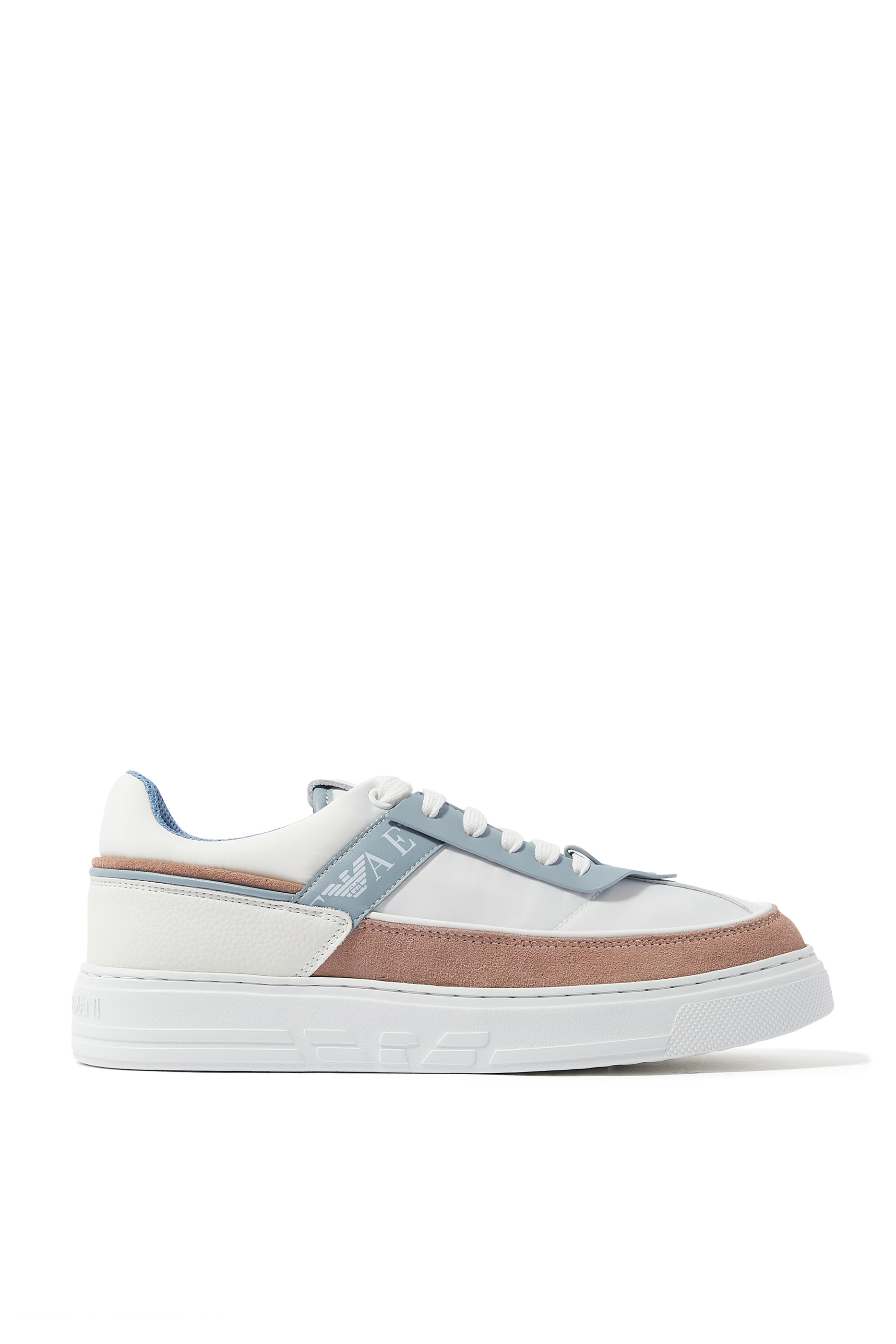 Buy Emporio Armani Lace-Up Suede & Nylon Sneakers for Womens