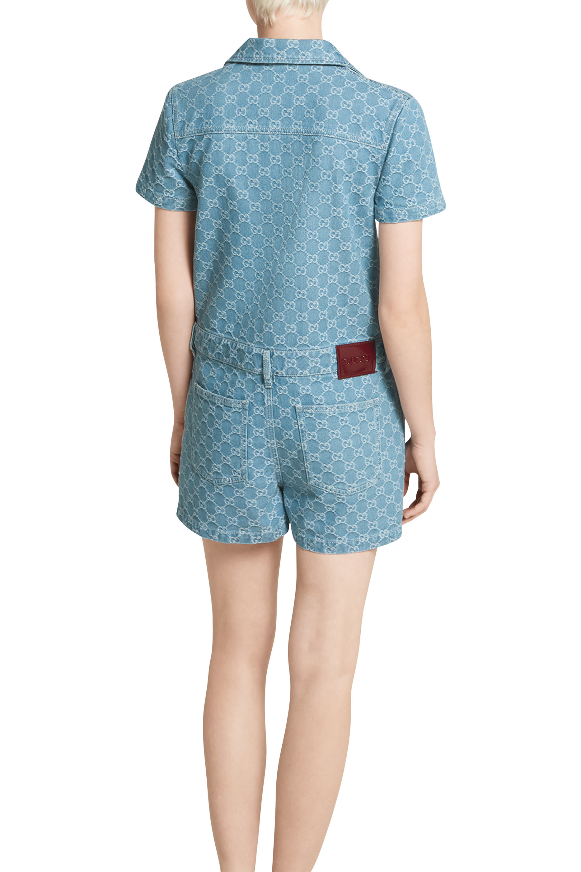  GG Denim Jacquard Jumpsuit