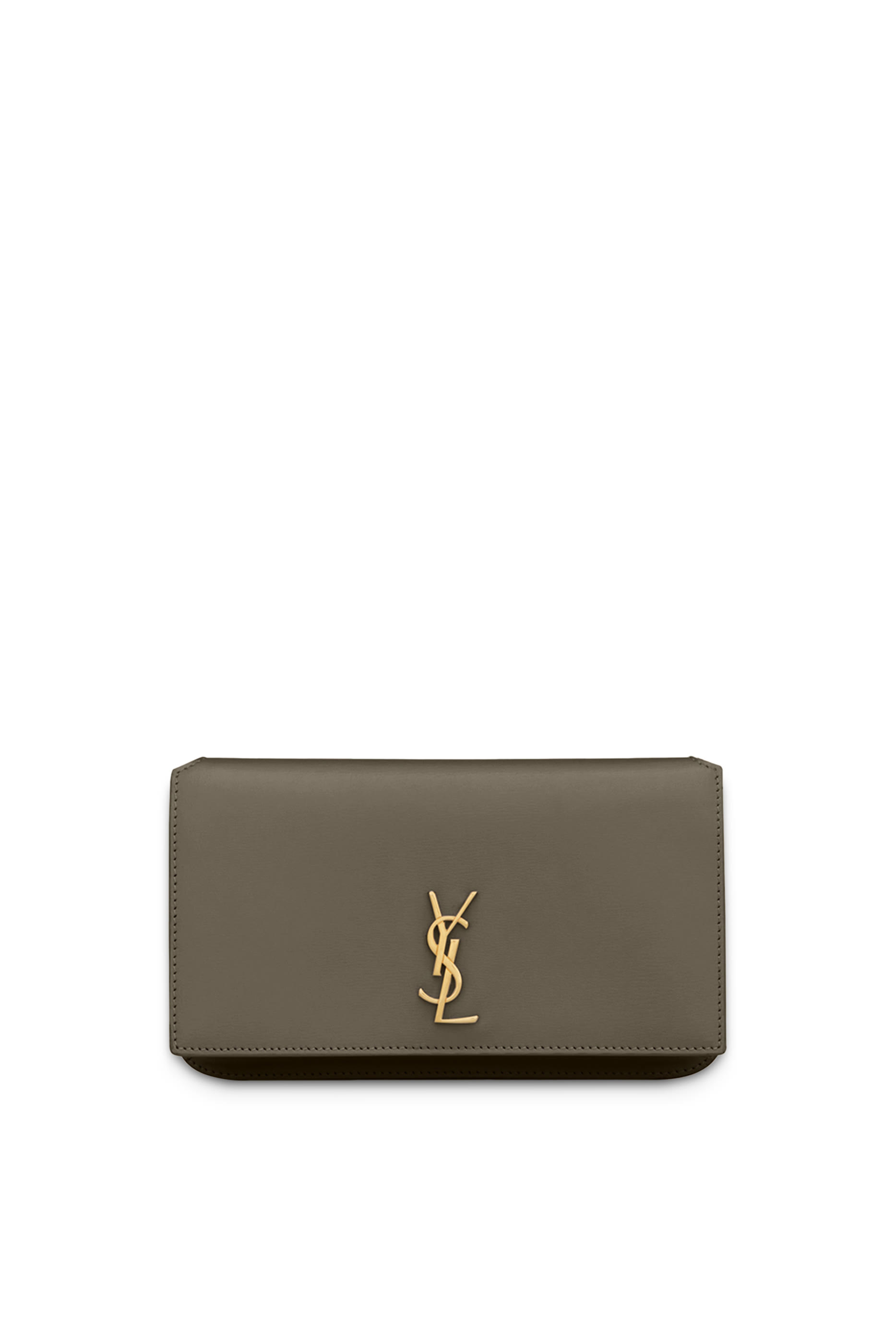 حافظة هاتف جلد ناعم بشعار الماركة مع حمالة