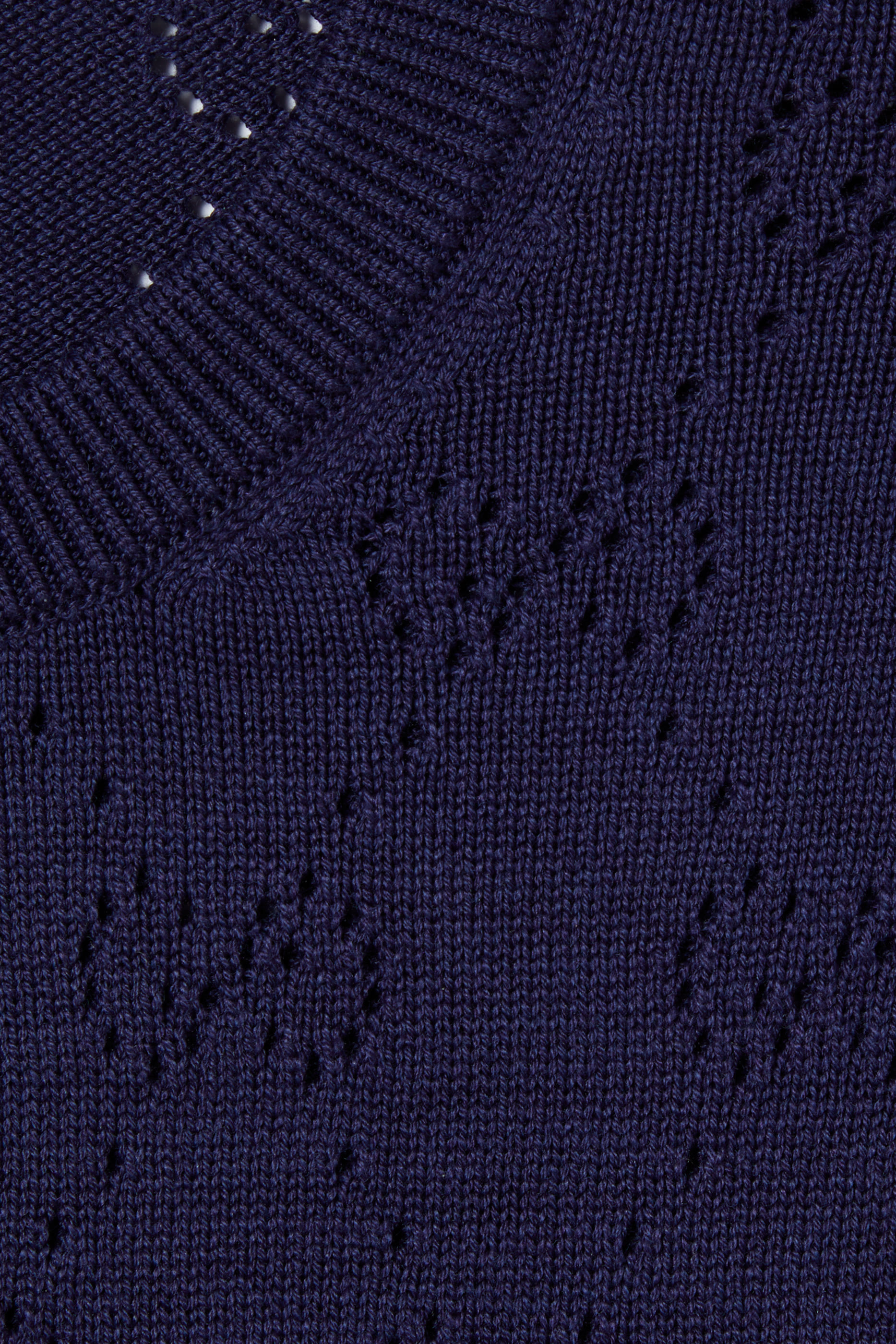 كارديغان بوانتيل بنقشة شعار الماركة قطن وحرير