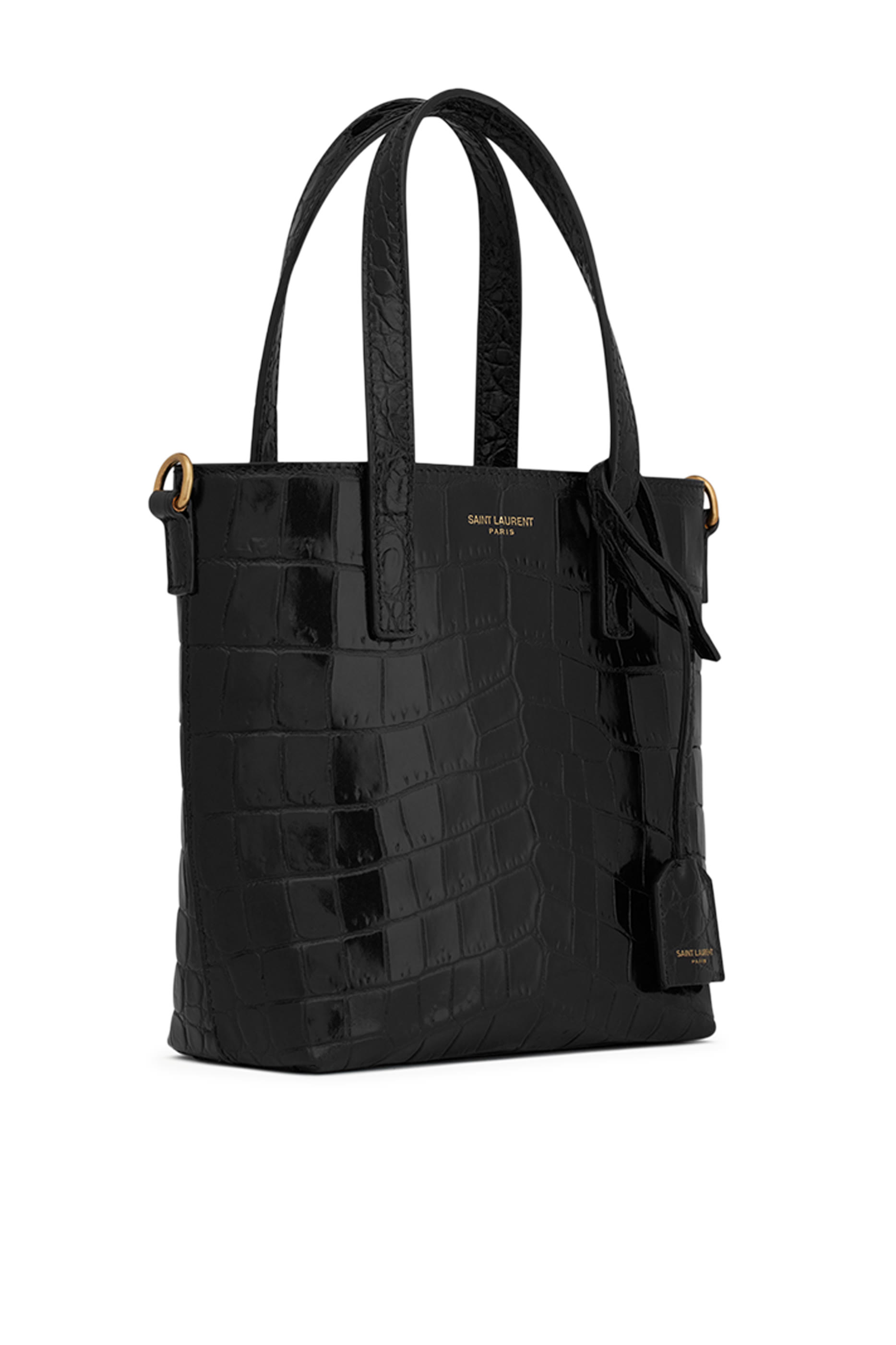 حقيبة صغيرة توي شوبينغ جلد بنقشة جلد تمساح