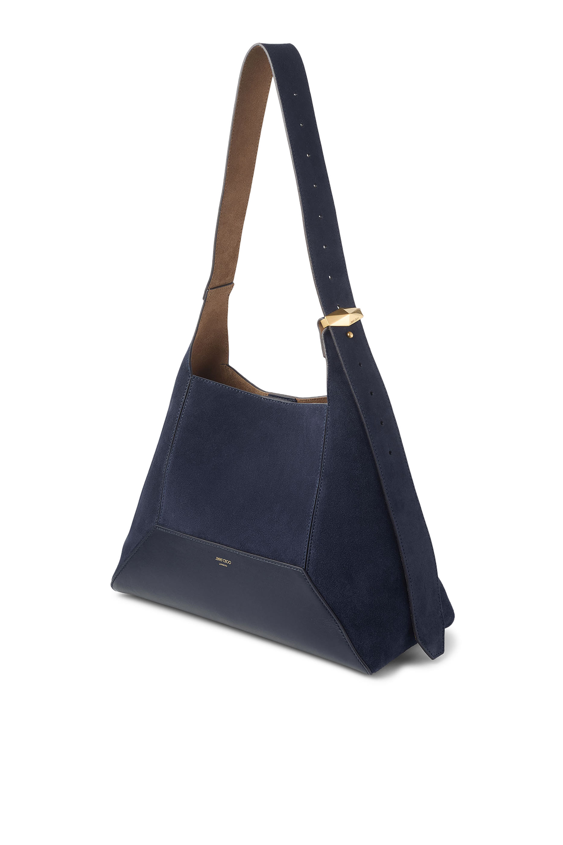 حقيبة هوبو صغيرة بتصميم معين متوسط